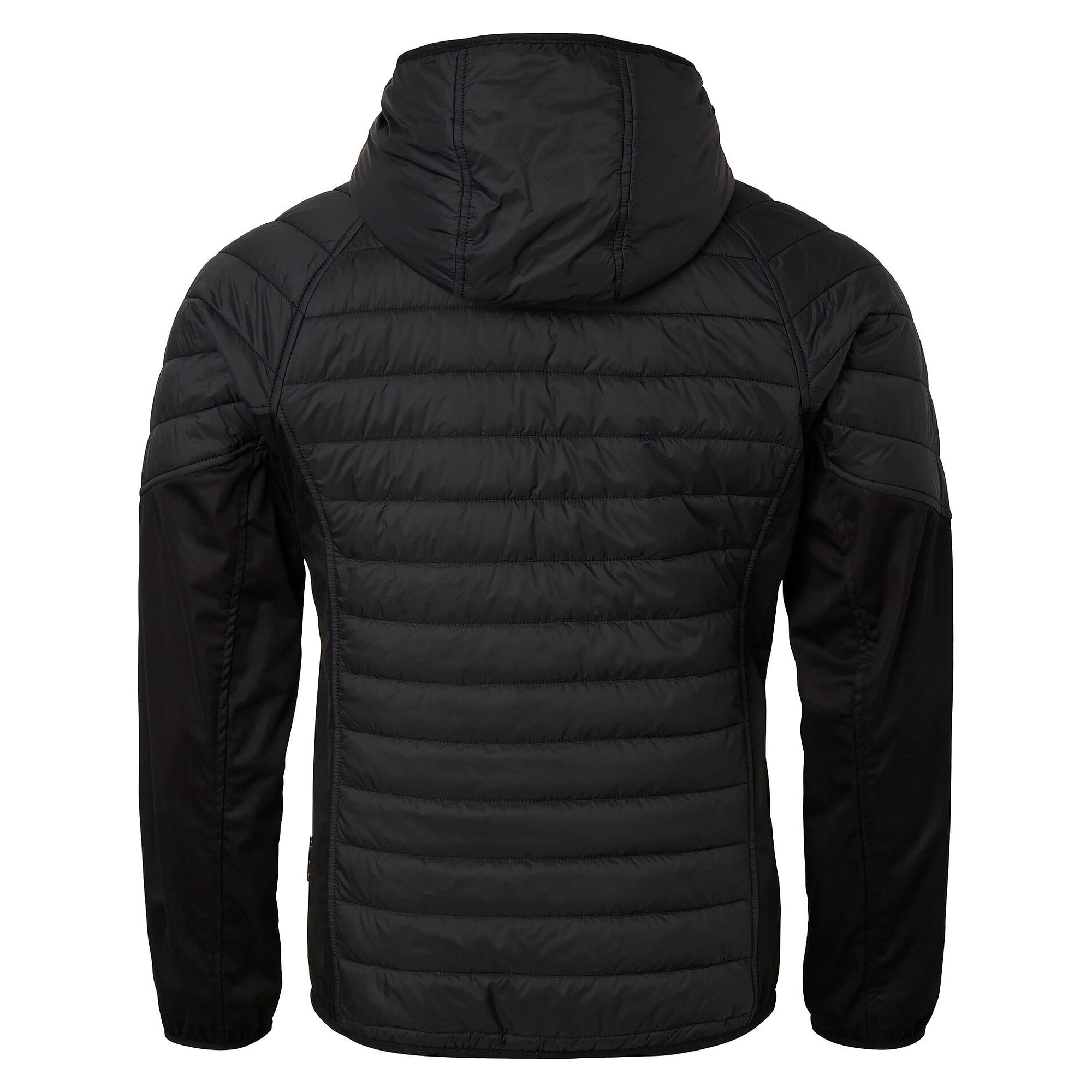 Veste matelassée légère 355 à capuche avec empiècements softshell stretch, unisexe, noir - Top Swede 1000896001