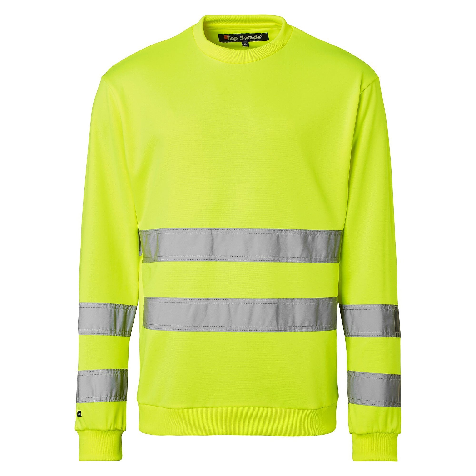 Sweat-shirt haute visibilité 4228 selon EN ISO 20471 classe 3 à poignets, jaune fluo - Top Swede 1000917712