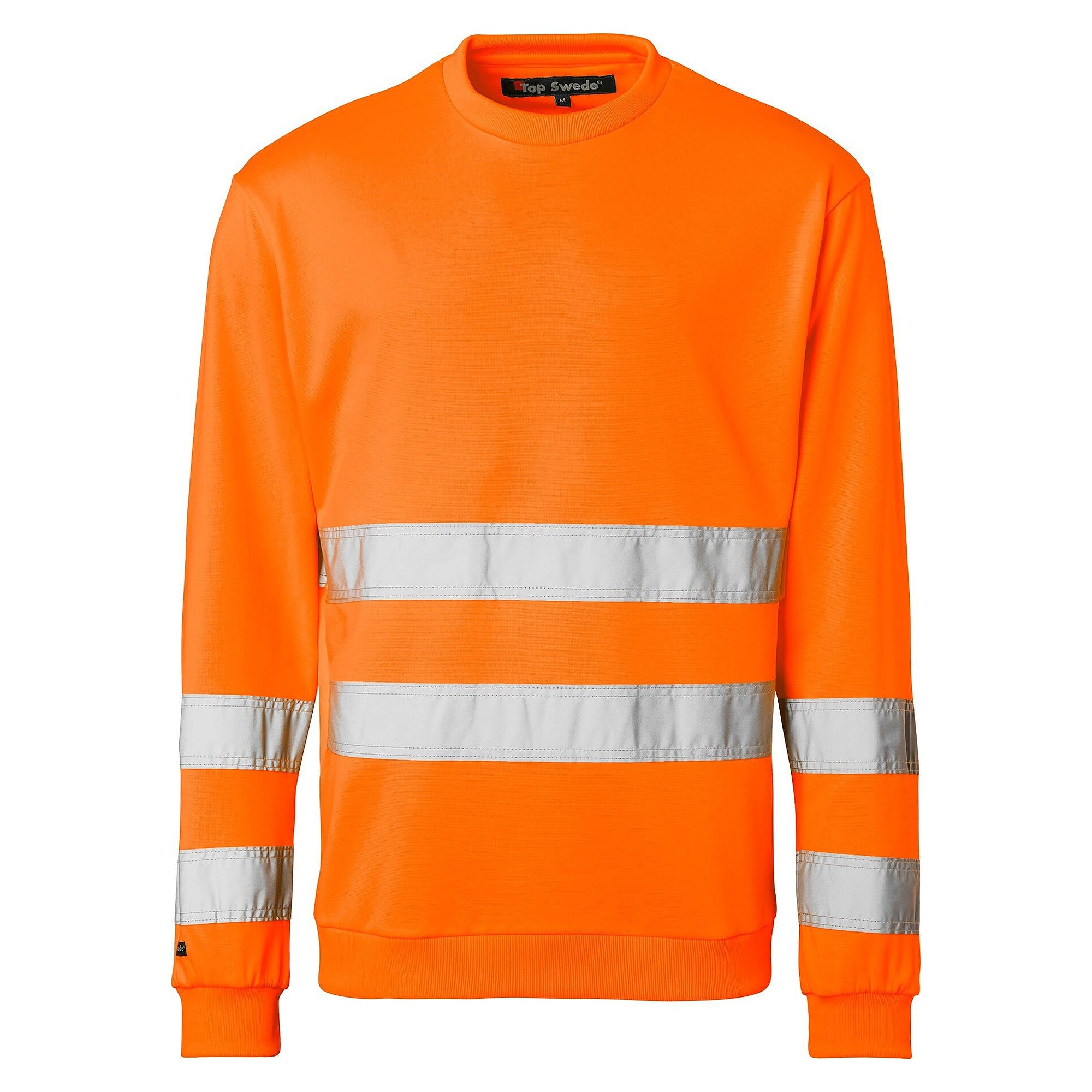 Sweat-shirt haute visibilité 4228 selon EN ISO 20471 classe 3 à poignets, orange fluo - Top Swede 1000917811