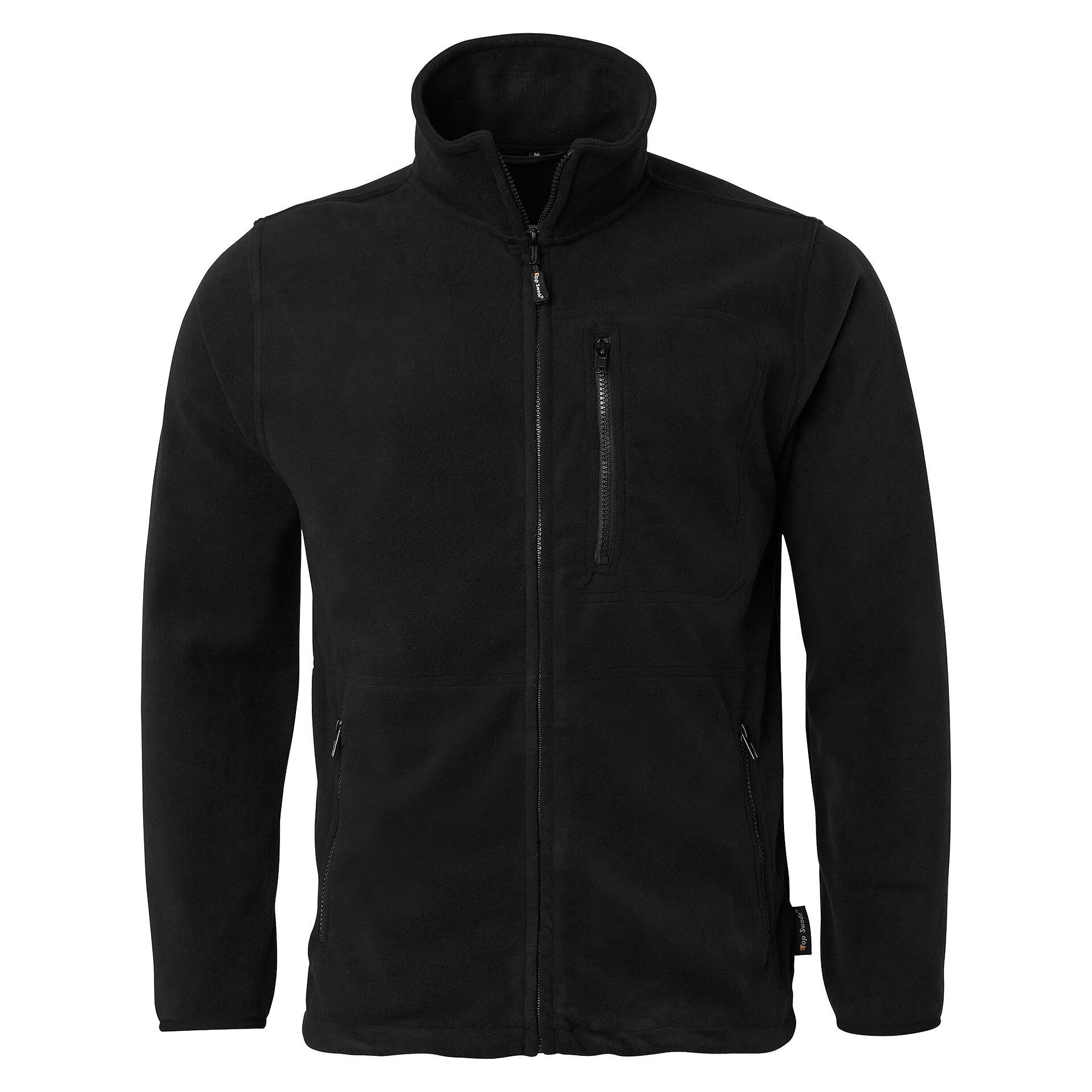 Veste polaire unisexe 4642 avec poche poitrine et deux poches zippées, noire - Top Swede 1000923001