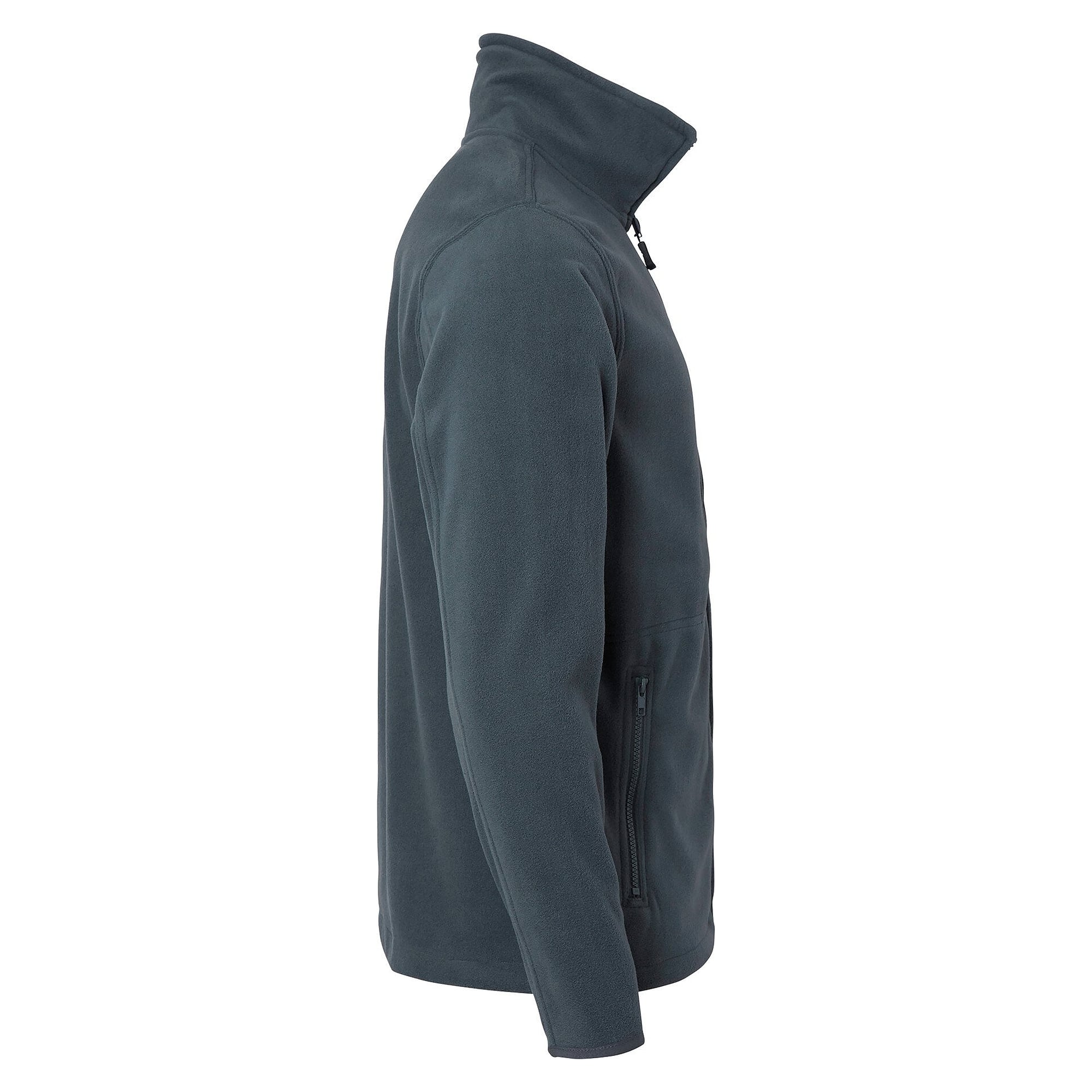 4642 unisex fleece jacket with chest pocket and two zipped front pockets, dark grey - Top Swede 1000923021