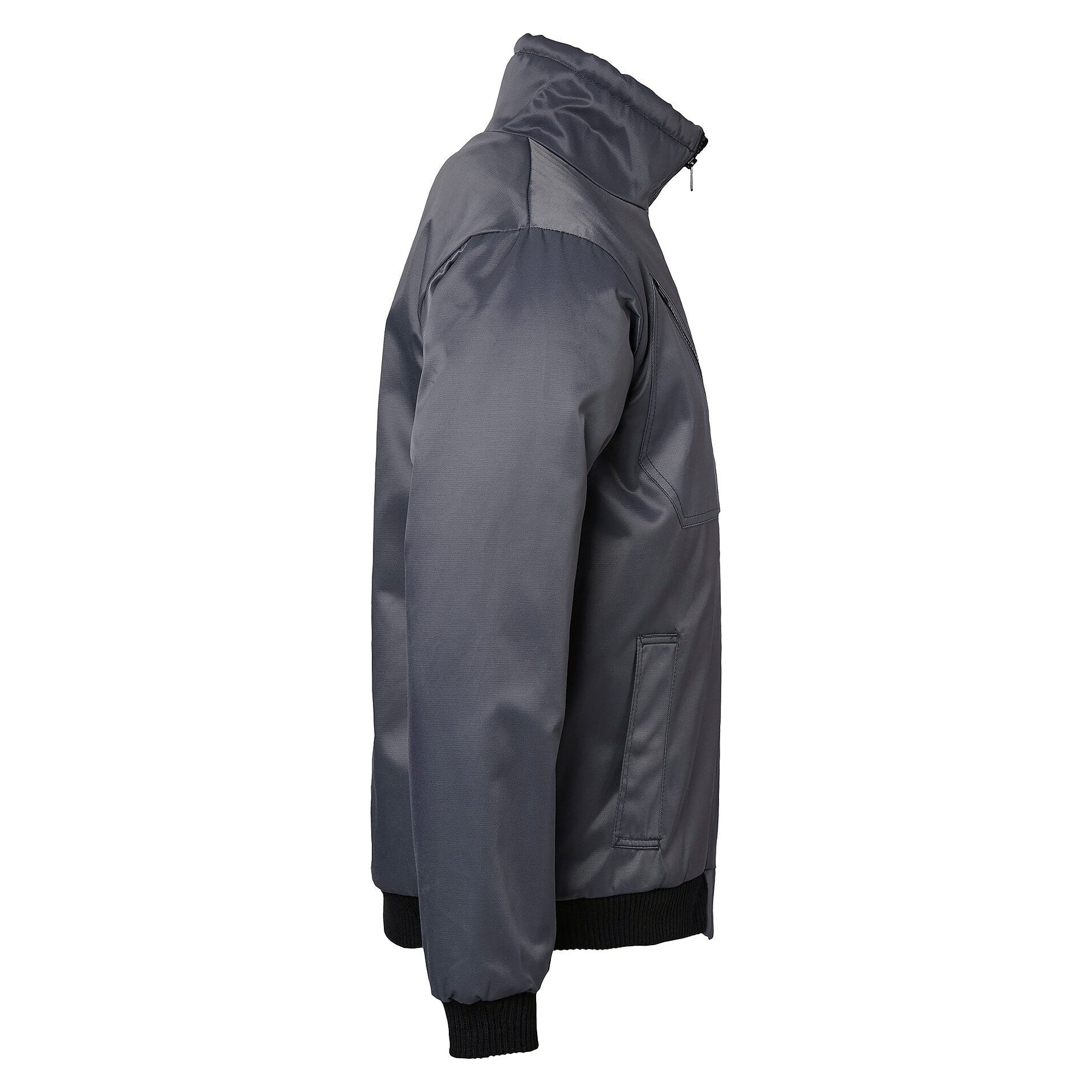 Veste d'hiver doublée 5026 style aviateur à sept poches, unisexe, gris foncé - Top Swede 1000928021