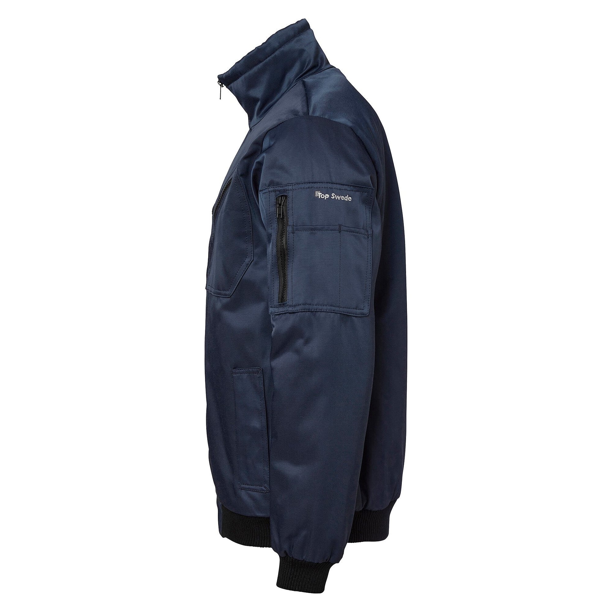 Gefütterte Winterjacke 5026 im Fliegerjacken-Stil mit sieben Taschen, Unisex, navyblau - Top Swede 1000928403