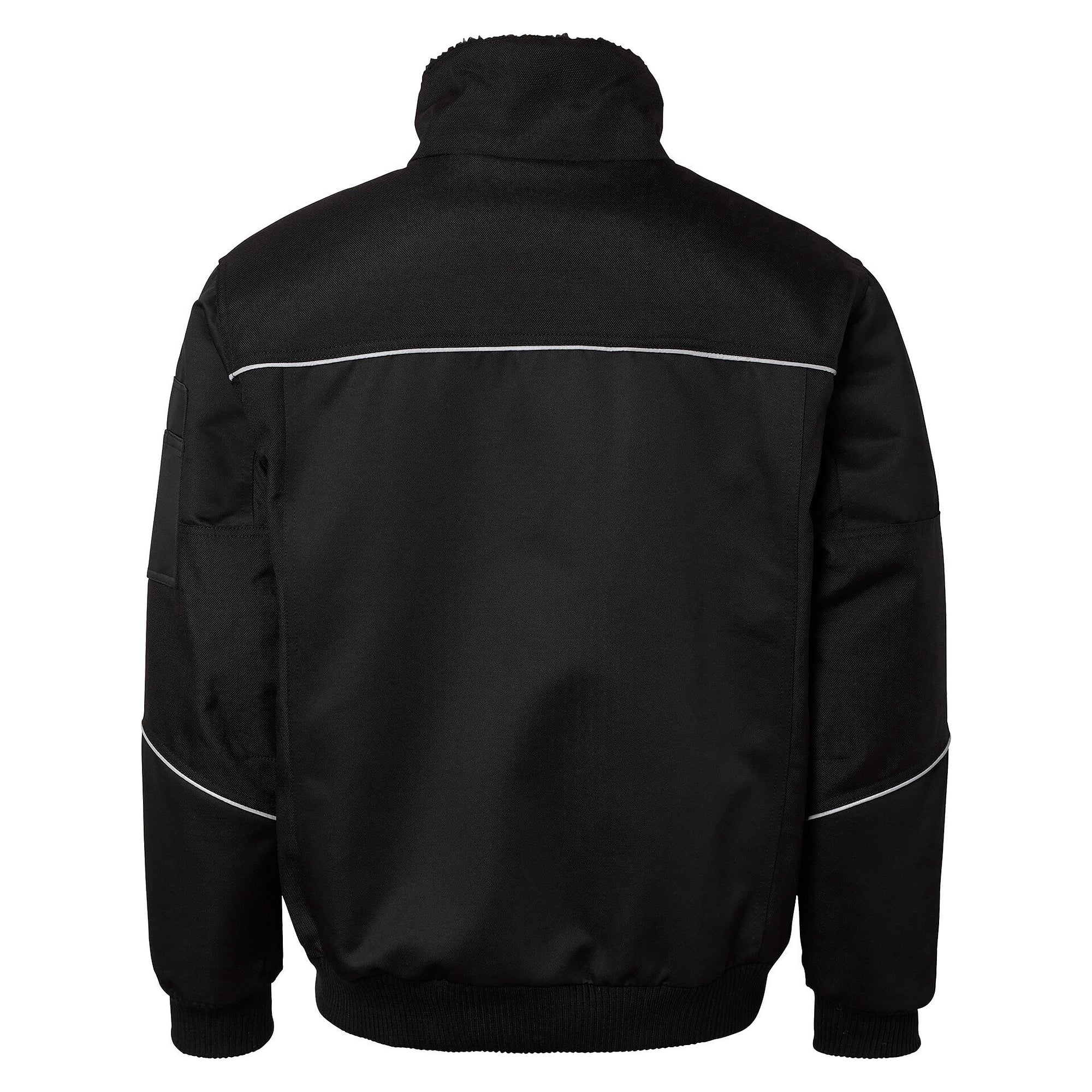Gefütterte Winterjacke 5126 mit Nylonverstärkung und Reflexbesätzen, Unisex, schwarz - Top Swede 1000929001