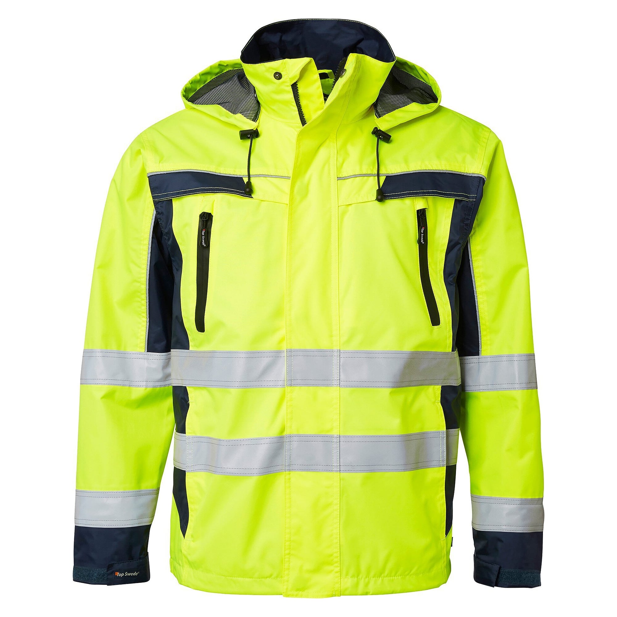 Veste shell haute visibilité 5217, EN ISO 20471 classe 3, jaune fluo et bleu marine - Top Swede 1000930983