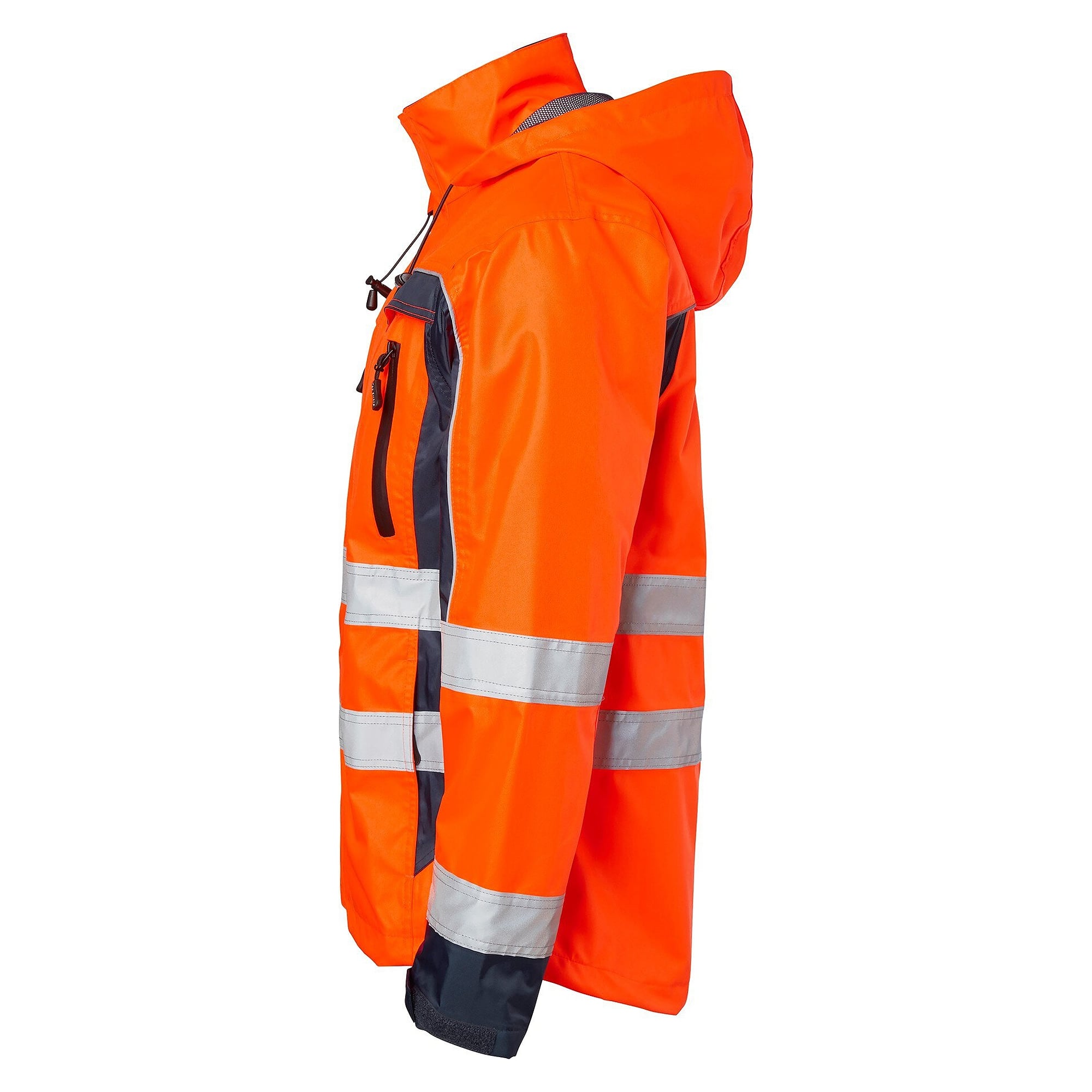 Veste shell haute visibilité 5217, EN ISO 20471 classe 3, orange fluo et bleu marine - Top Swede 1000930991