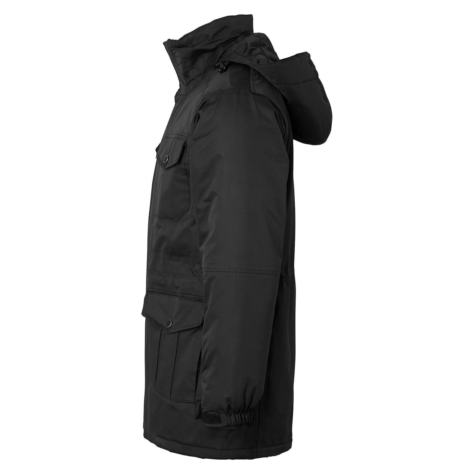 Parka d'hiver 6020 EN 343, matelassée, colonne d'eau 10 000 mm, capuche amovible, noir - Top Swede 1000975001