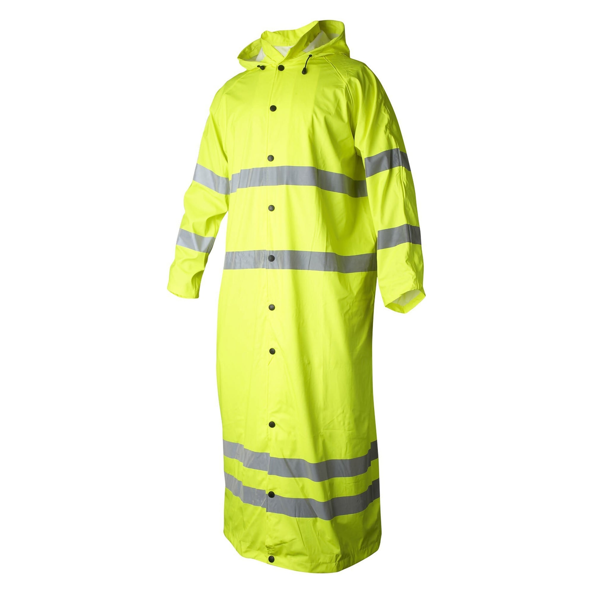 Manteau de pluie long 9095 à capuche, enduit PU, haute visibilité jaune fluo - Top Swede 1000990712