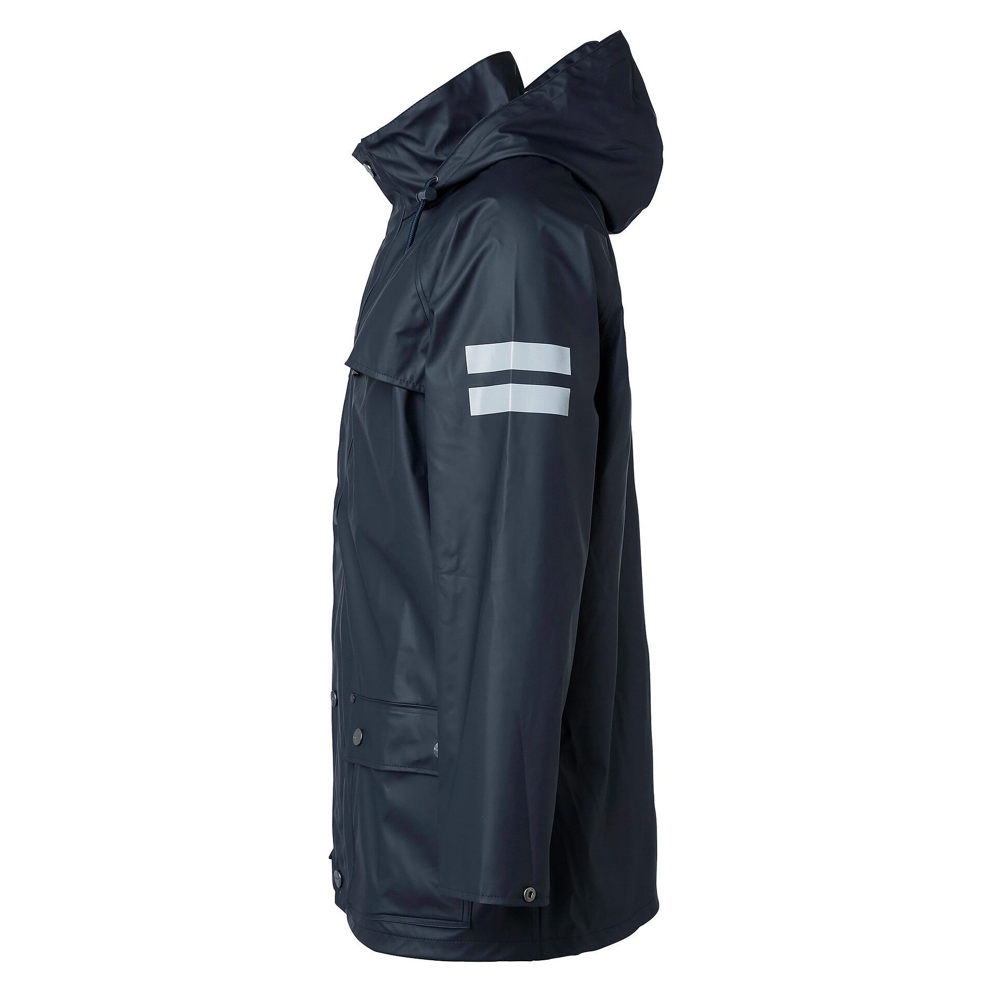 Veste de pluie 9195 stretch, 80 cm de long, coutures soudées, EN 343 3/1, bleu marine - Top Swede 1000991403