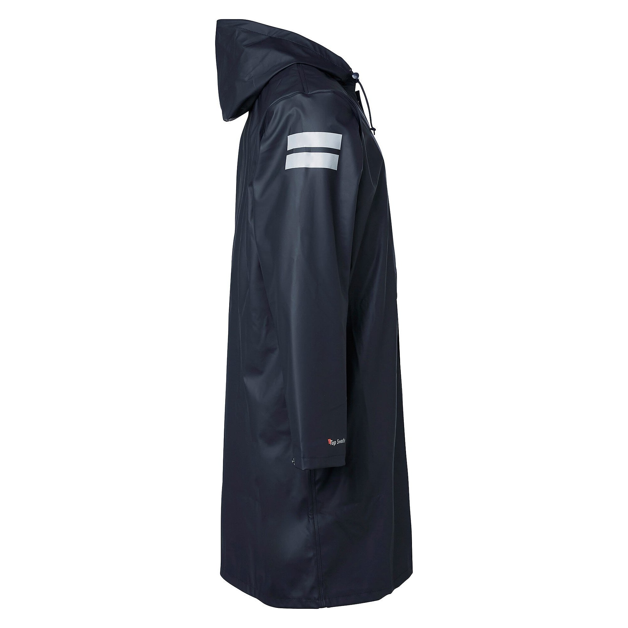 Regenmantel 9295 aus Stretch, 100 cm lang, verschweißte Nähte, EN 343 3/1, navyblau - Top Swede 1000992403