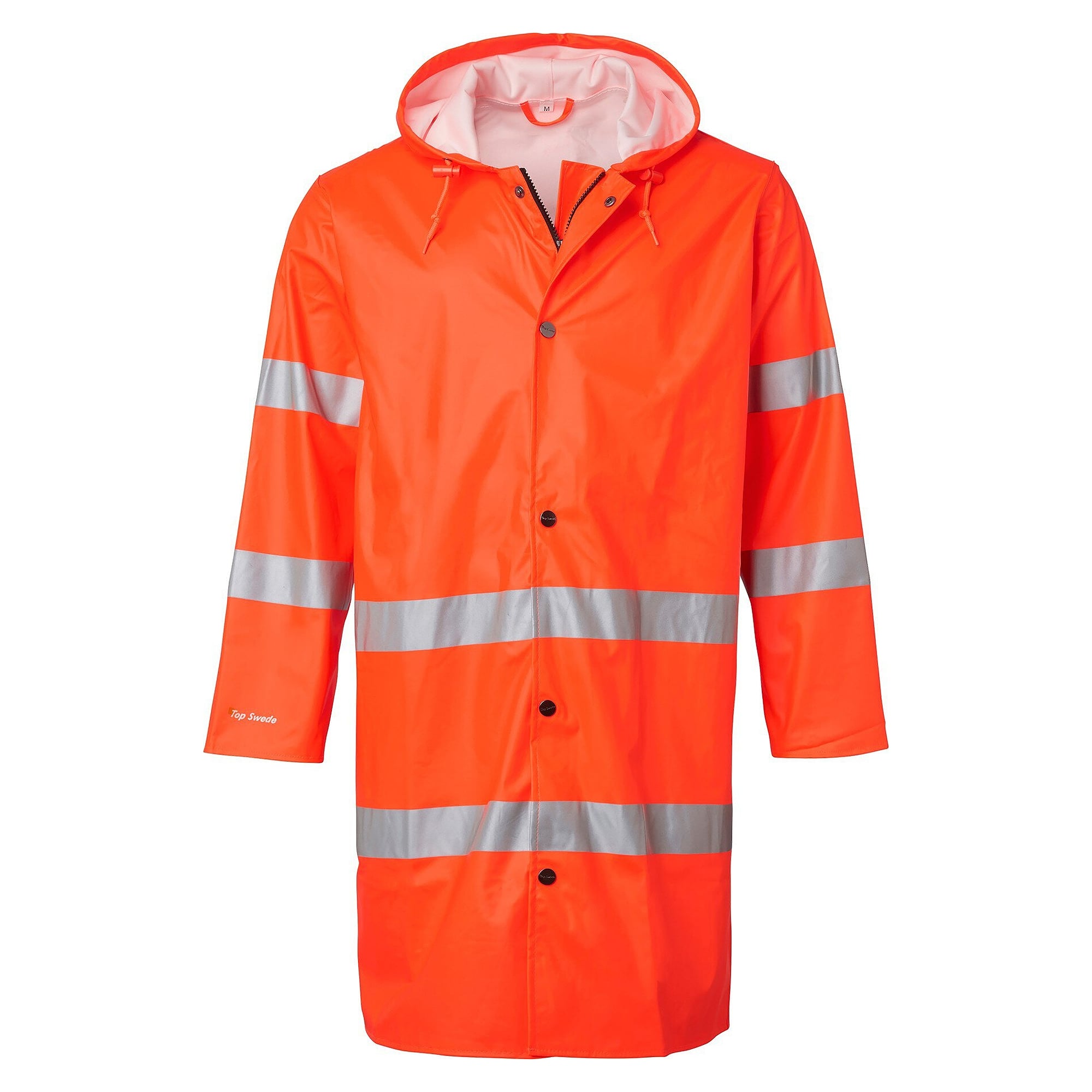 Manteau de pluie haute visibilité 100 cm, EN ISO 20471 classe 3, orange fluorescent - Top Swede 1000993811