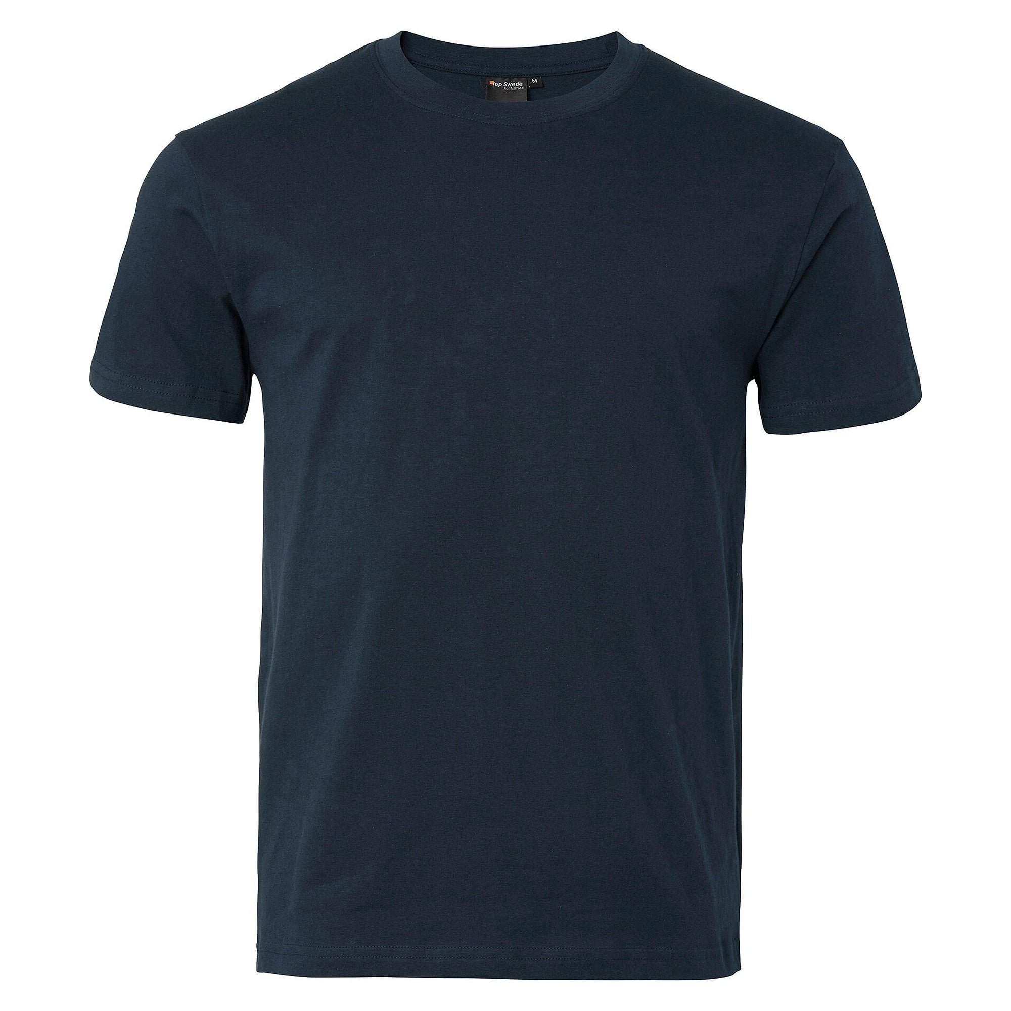 T-Shirt 239 Unisex aus gekämmter Baumwolle, rundgestrickt ohne Seitennähte, navyblau - Top Swede 1001298403