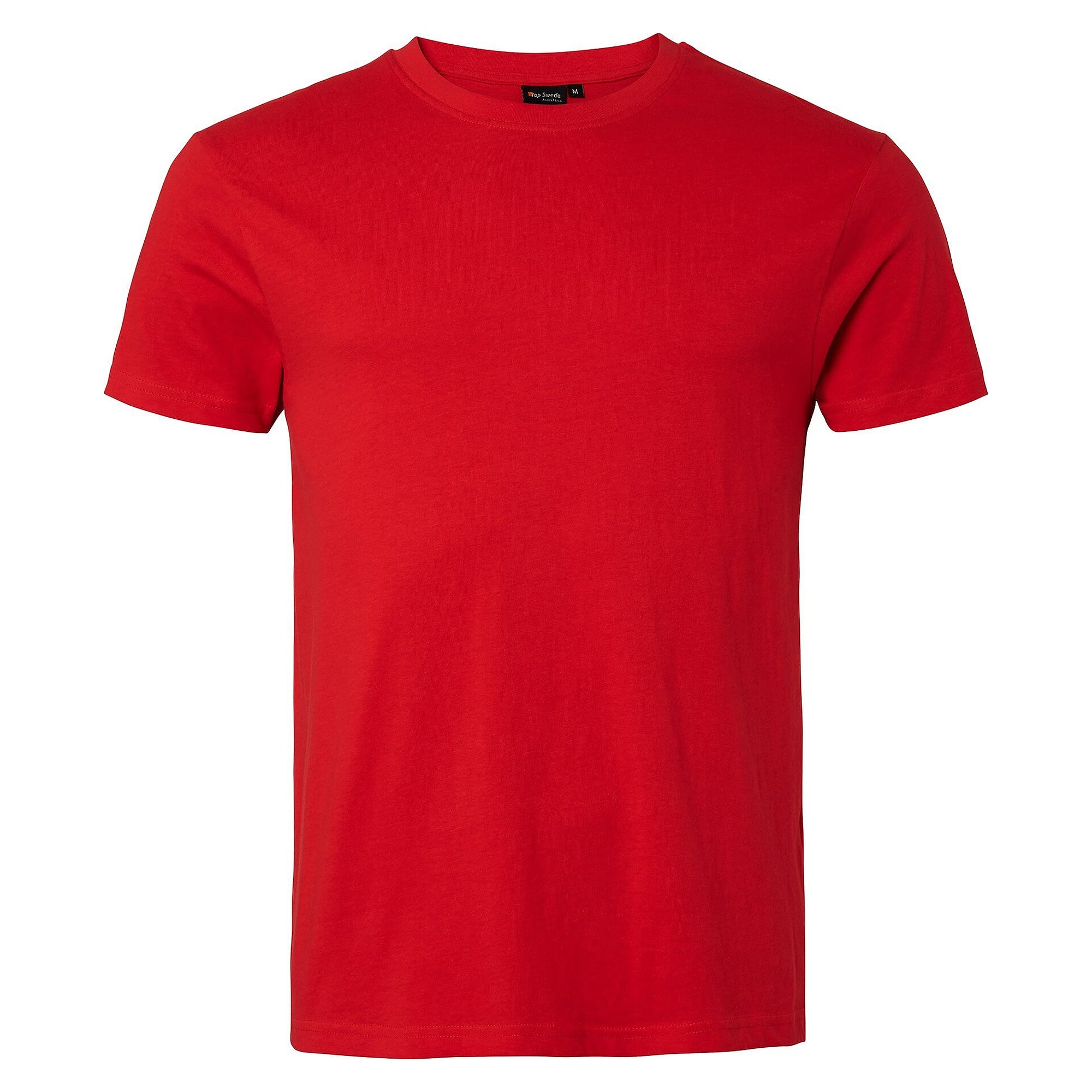 T-shirt 239 unisexe en coton peigné, tricoté en tube, aucune couture sur les côtés, rouge - Top Swede 1001298607
