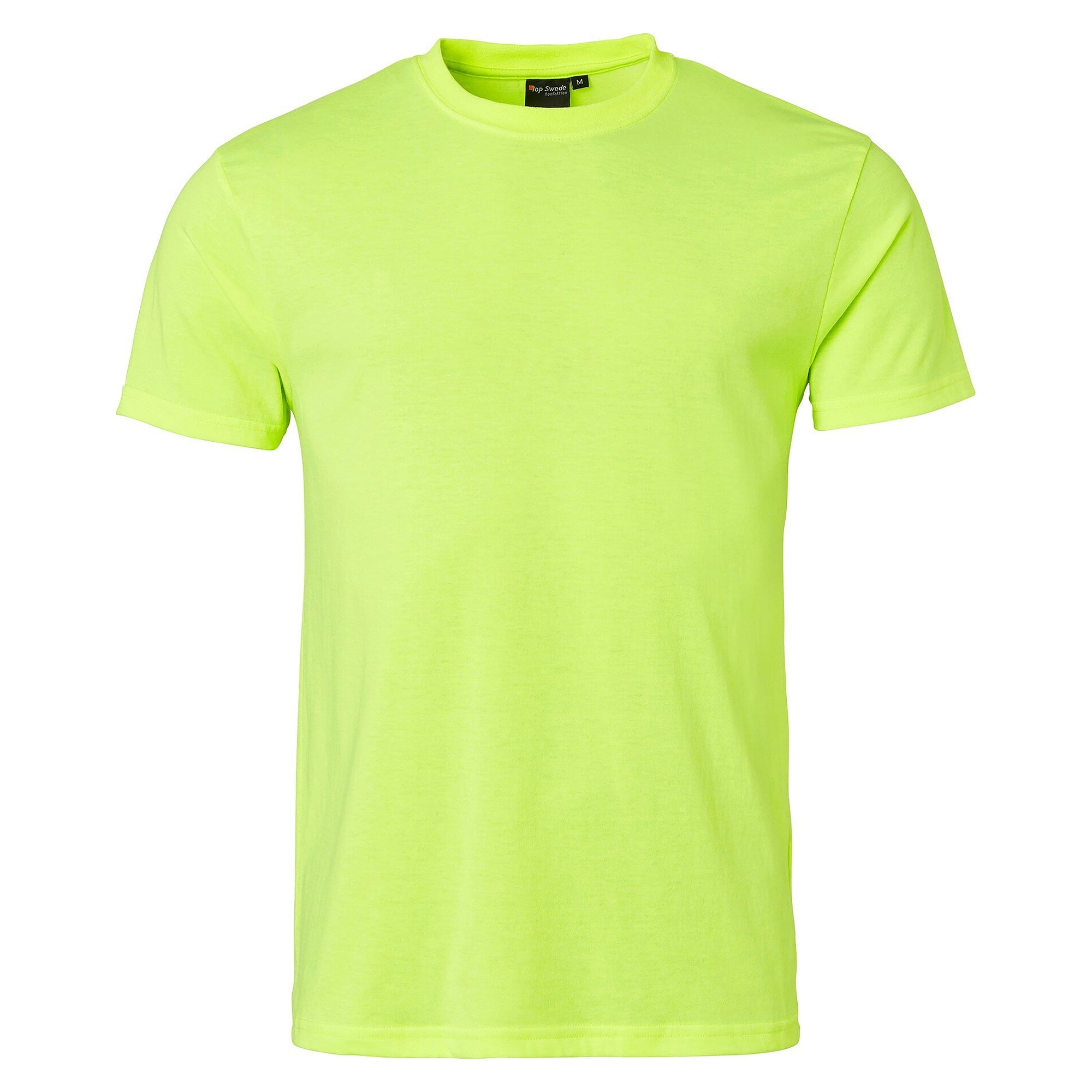 T-Shirt 239 in Signalfarbe, Unisex, gekämmte Baumwolle rundgestrickt, fluoreszierend gelb - Top Swede 1001360712