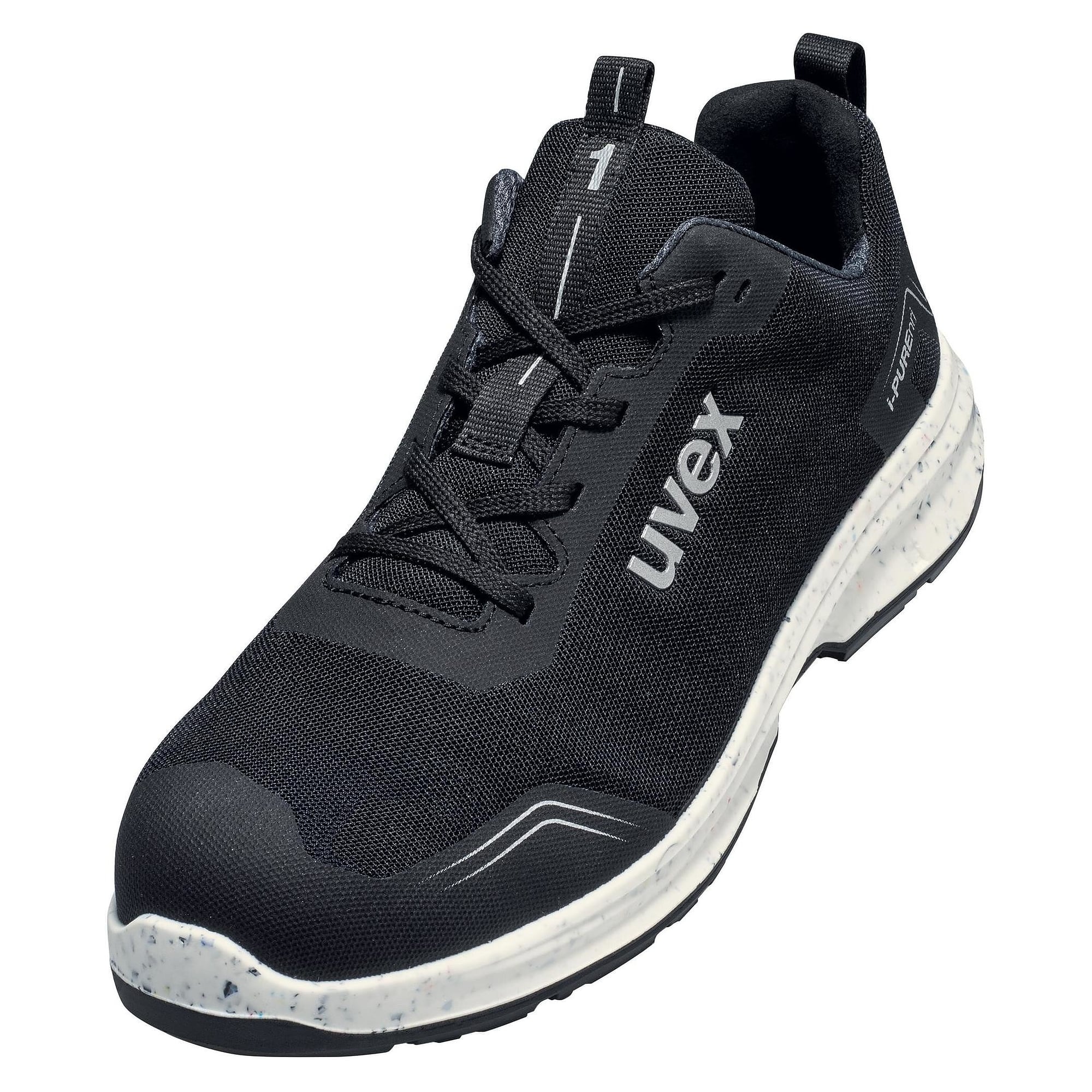 ESD-Sicherheitshalbschuh 1 sport S1, Weite 11, metallfreie Kappe, schwarz - uvex 68918