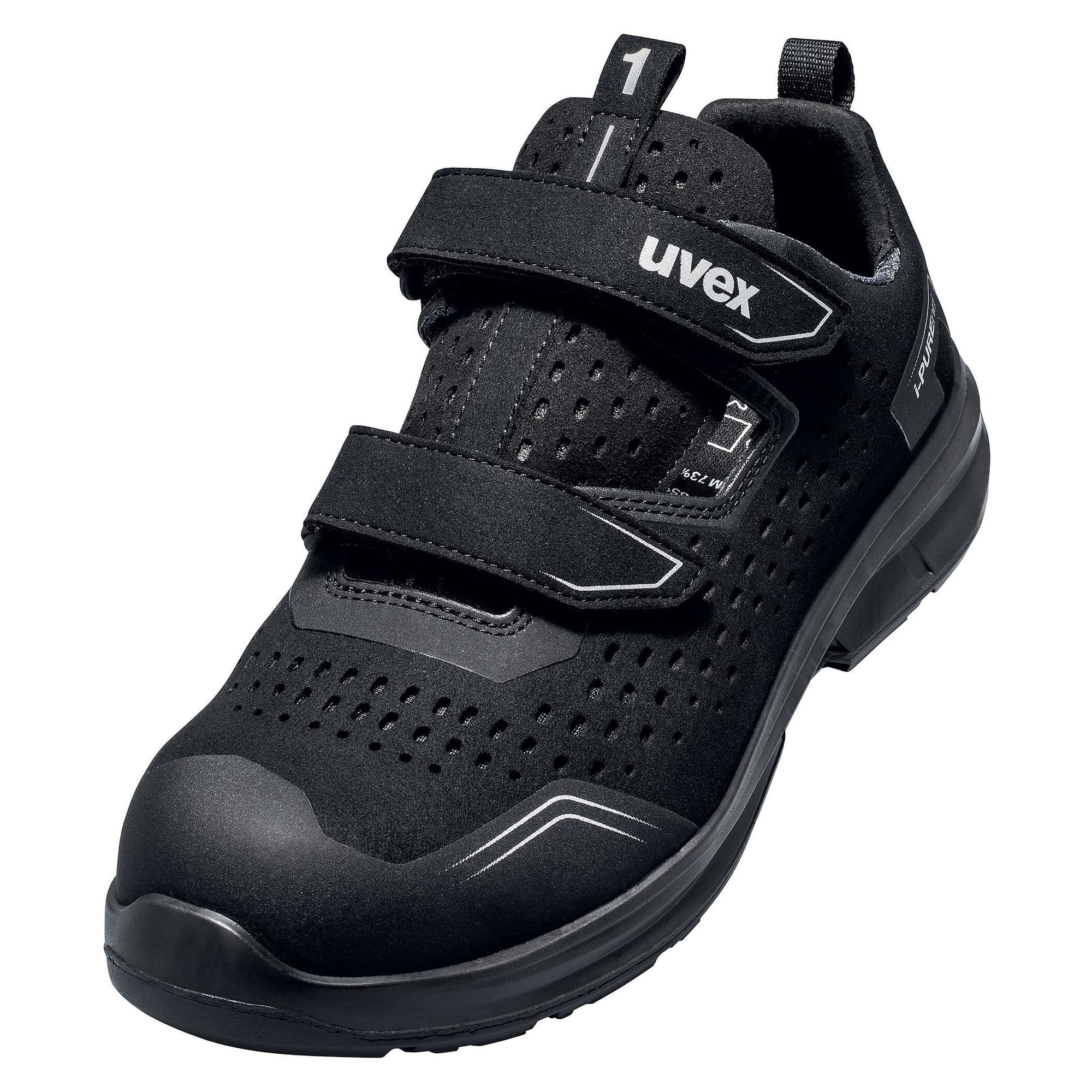 ESD-Sicherheitssandale 1 sport S1PS, Weite 11, metallfreie Kappe, schwarz - uvex 68962