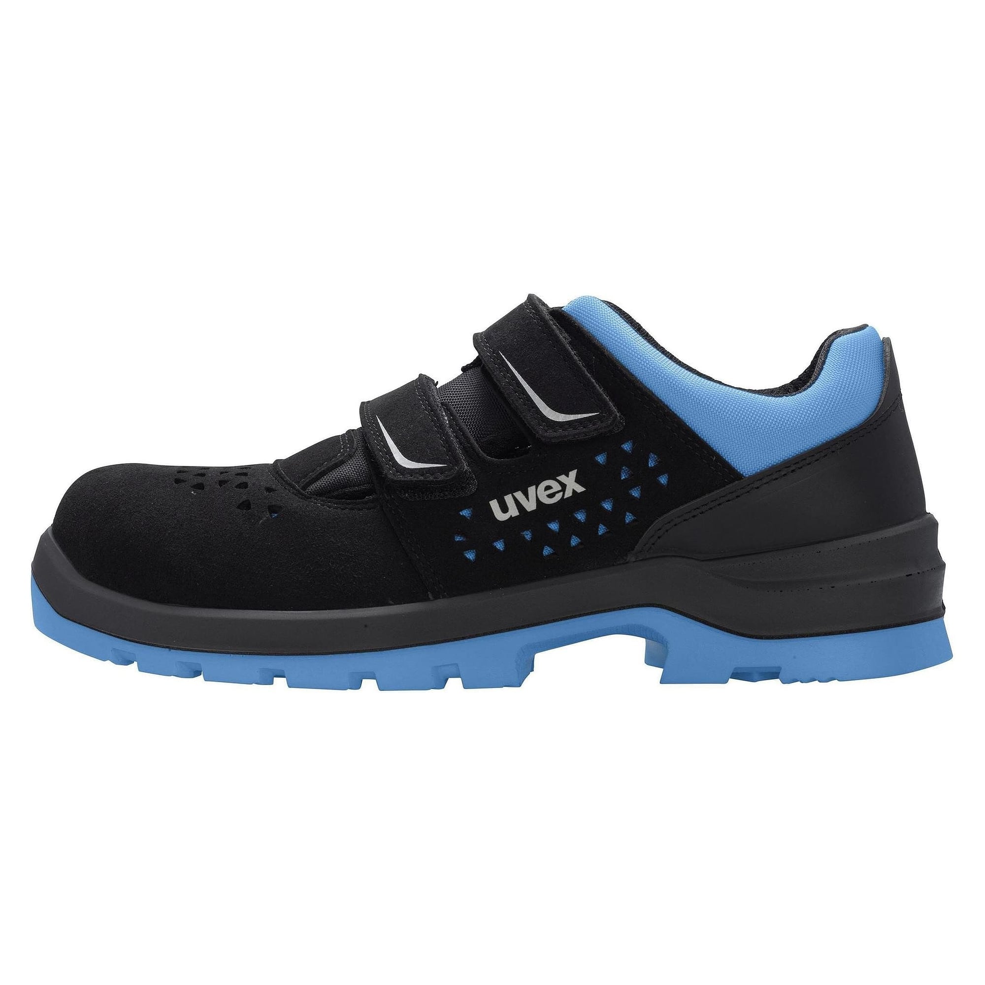 ESD-Sicherheitssandale 2 xenova S1, Weite 11, xenova Kunststoffkappe, schwarz-blau - uvex 95538