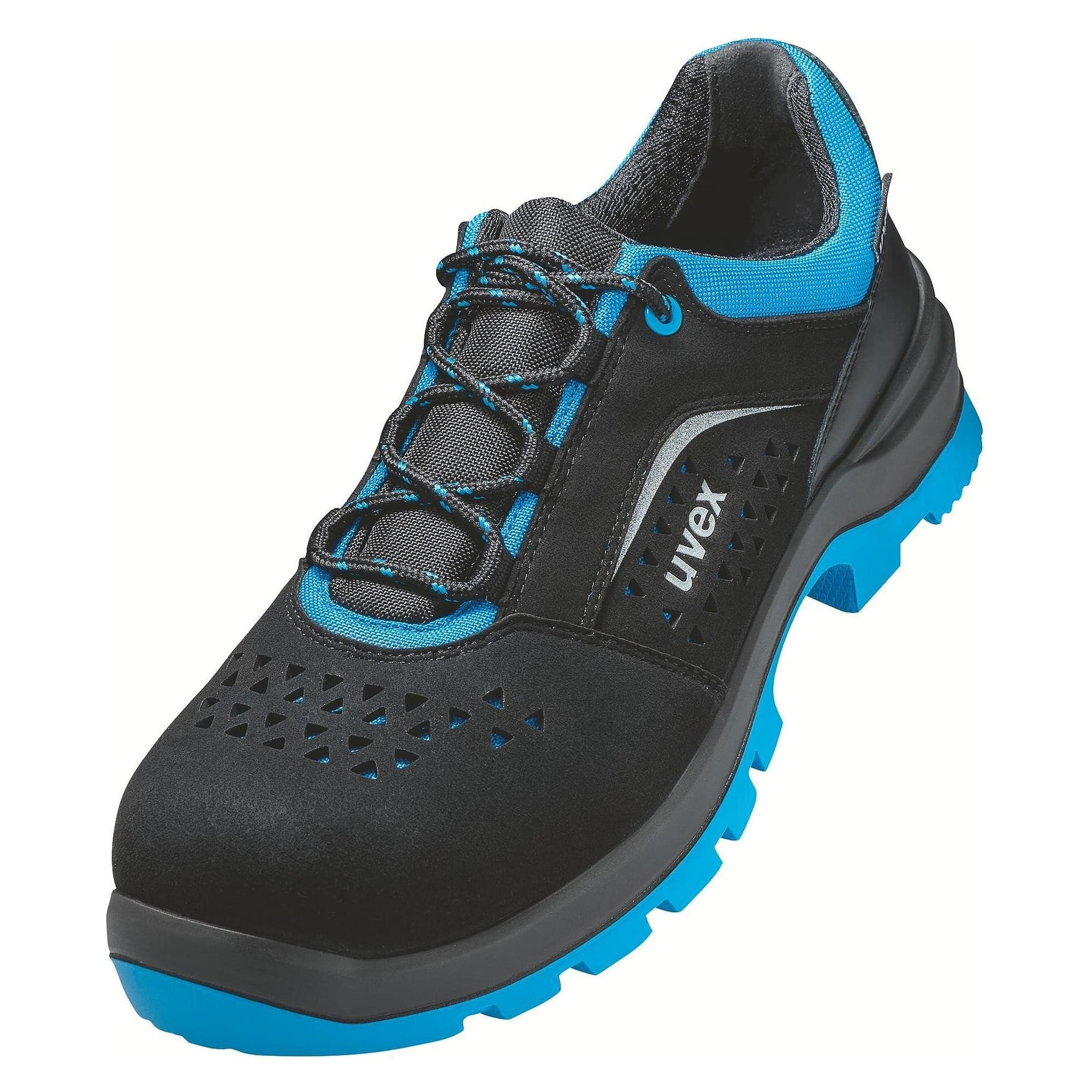 ESD-Sicherheitshalbschuh 2 xenova S1, Weite 11, xenova Kunststoffkappe, schwarz-blau - uvex 95548