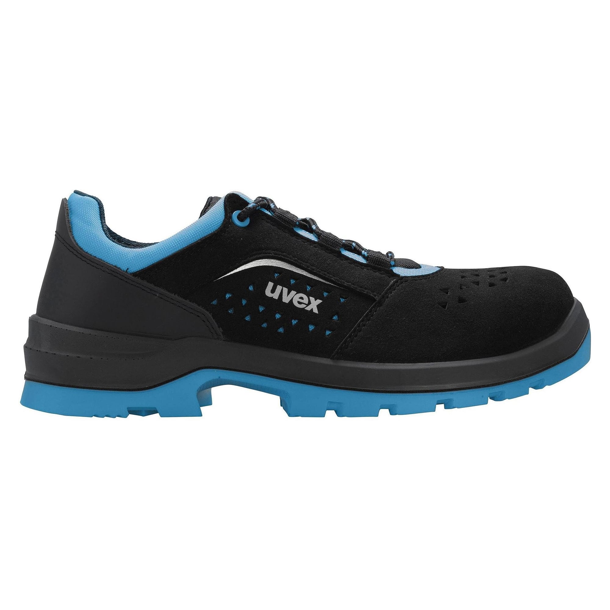 ESD-Sicherheitshalbschuh 2 xenova S1, Weite 11, xenova Kunststoffkappe, schwarz-blau - uvex 95548