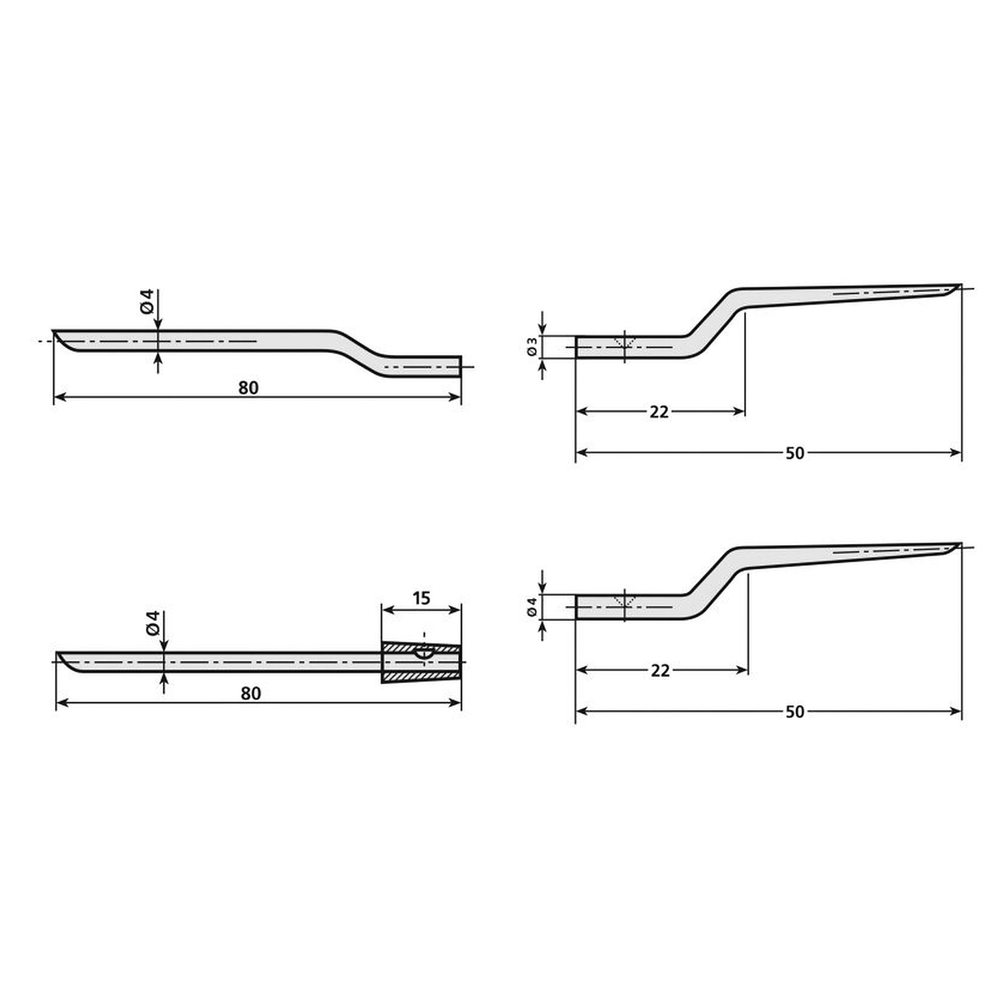 Replacement mandrels for three-mandrel pliers NA1K/3, 1 set - HellermannTyton 621-60103