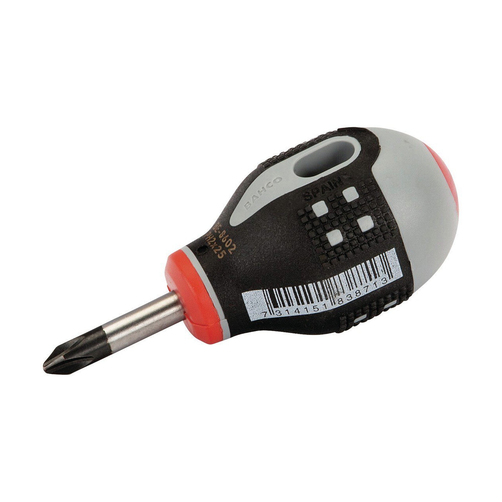 Short ERGO Phillips screwdriver PH1, 25 mm blade, 83 mm overall - Bahco BE-8601