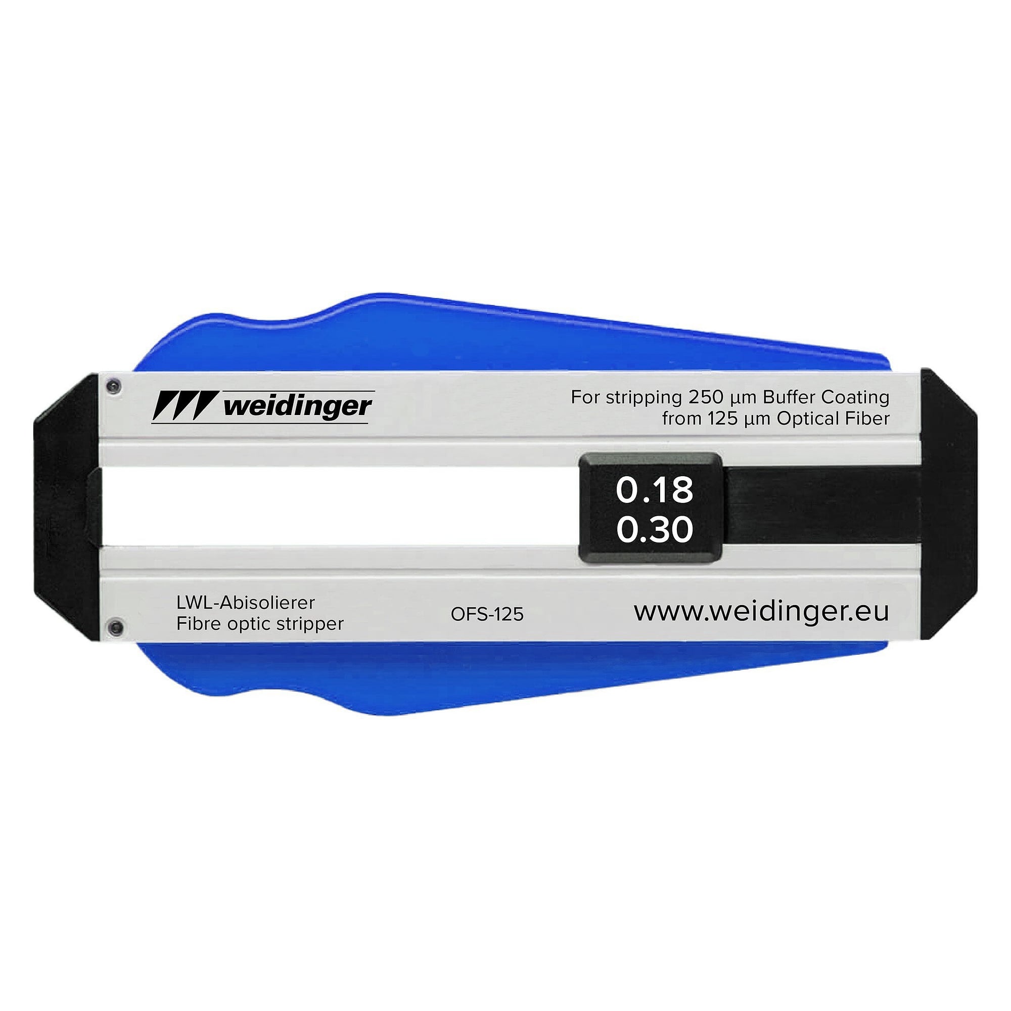 Hand stripper for optical fibre, 250 µm coating on 125 µm fibre, Ø 0.18 mm - A1-ESD OFS-125