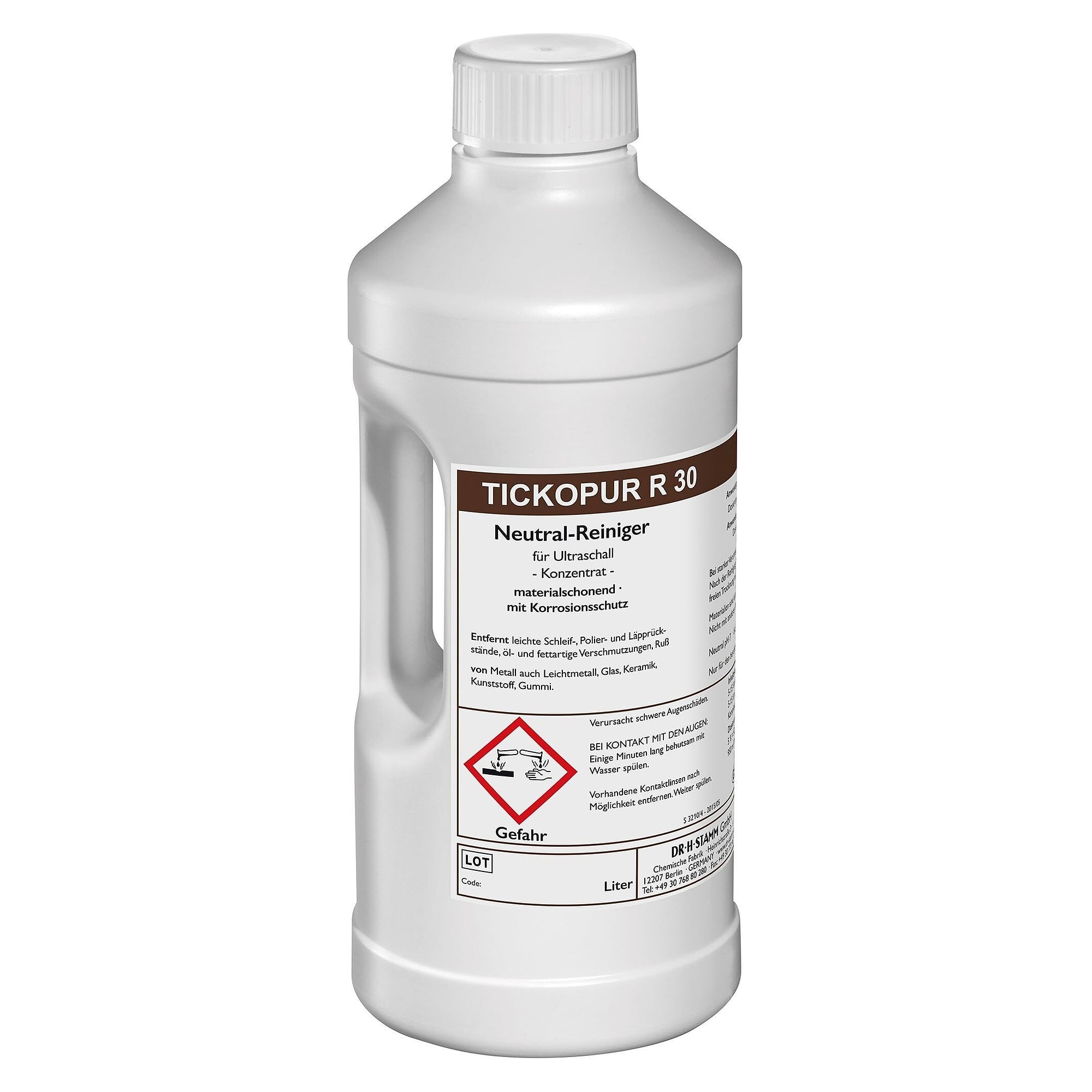 Neutral cleaner concentrate R 30 for gentle ultrasonic cleaning and degreasing, 2 litres - Tickopur 879
