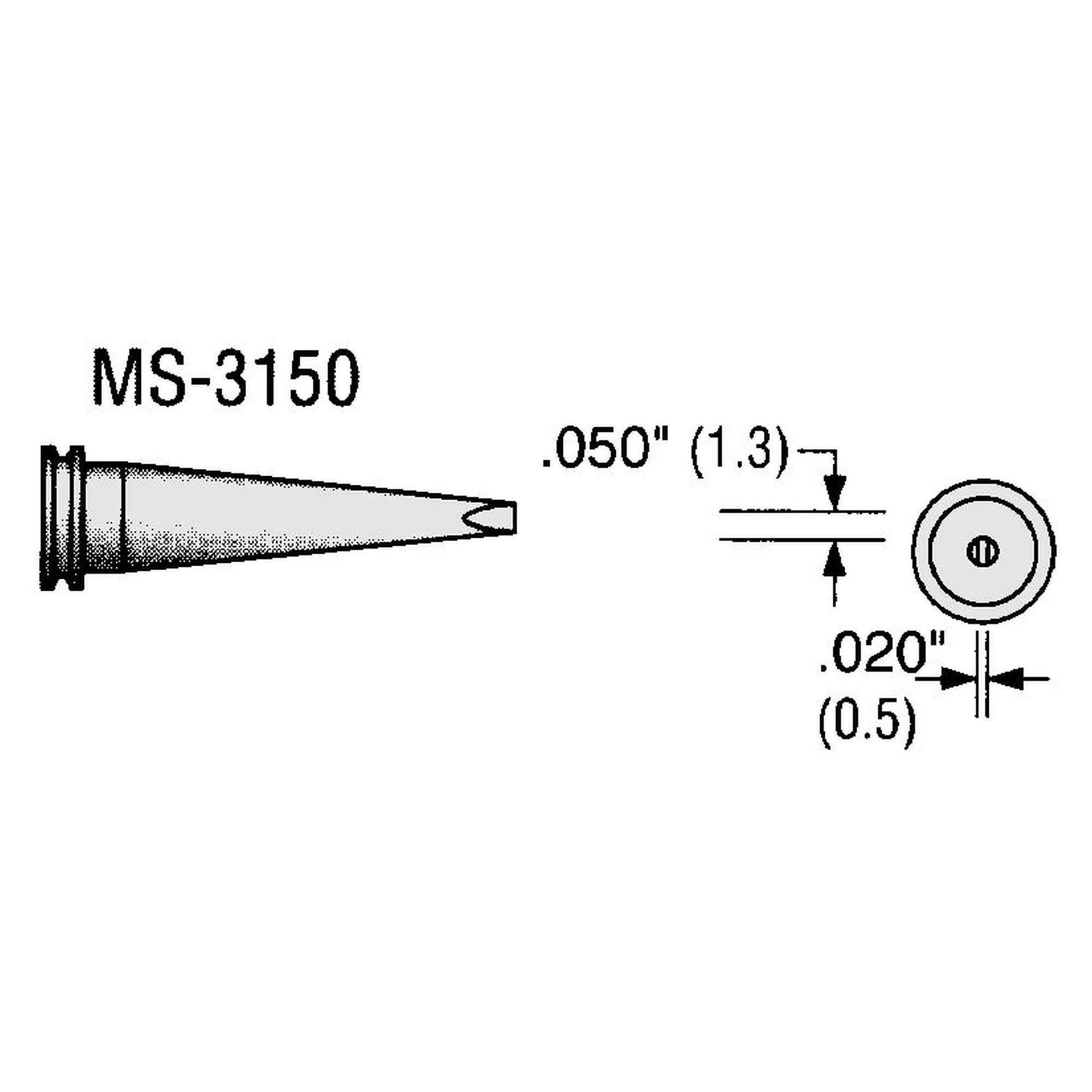 Panne de soudage tournevis longue 1,3 mm pour Weller WSP et MPR, remplace LTK - Plato MS-3150