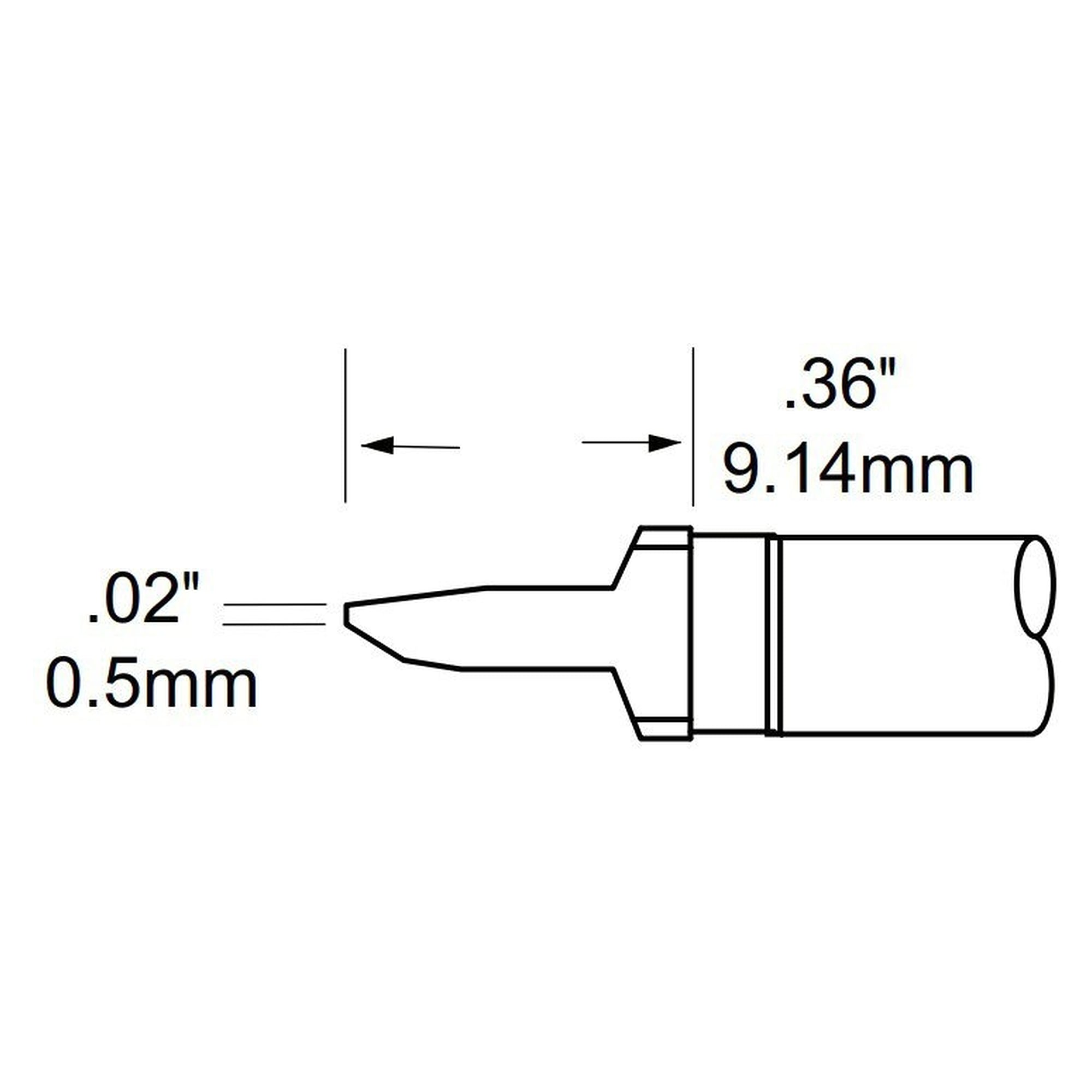 Rework tip RxP series blade 22.1 mm, 390 °C, for MFR-1100/2200 - Oki RFP-BL3
