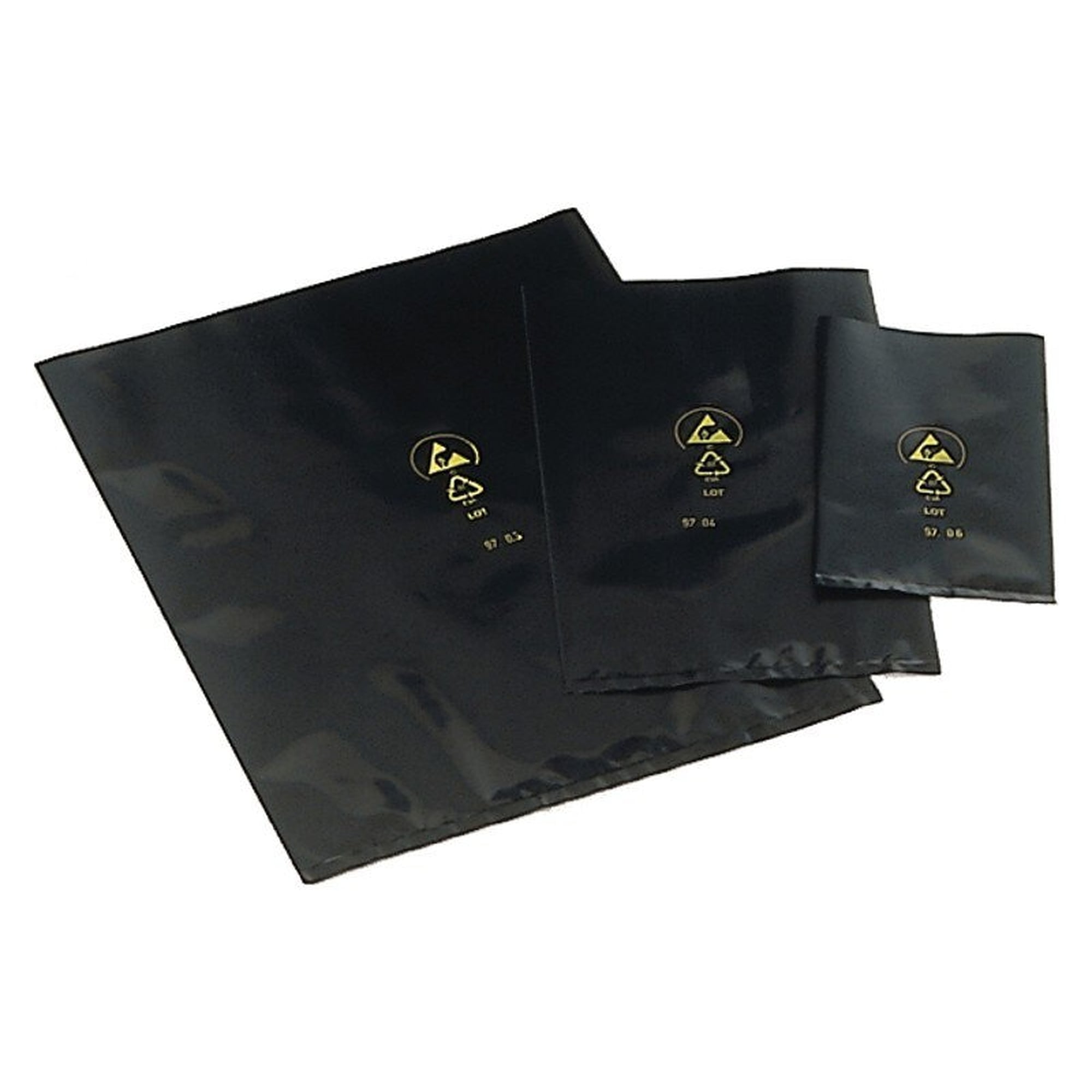 ESD bag black, volume-conductive copolymer, heat-sealable, 152 x 254 mm - Safeguard 20-841-0610