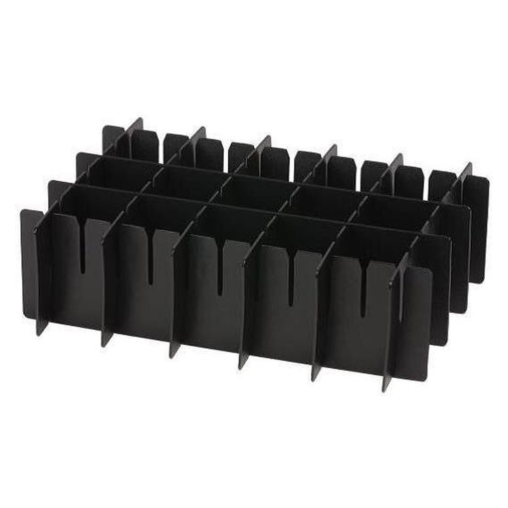 ESD-Kurzsteg aus Polyethylen, herausnehmbar, 350 x 150 mm, schwarz, zur Behältereinteilung - A1-ESD 23-172-7099