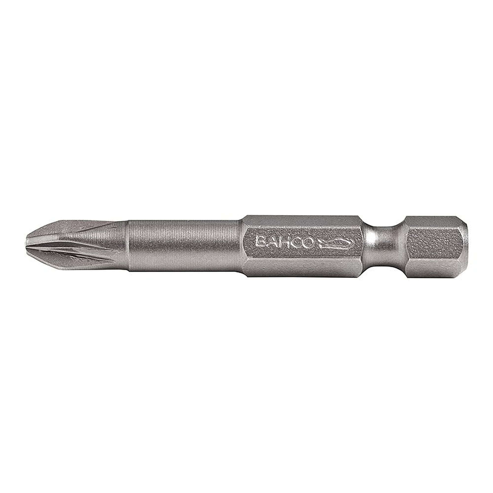 Embout de vissage Pozidriv PZ2, 1/4 pouce E6.3, 50 mm, phosphaté au zinc, lot de 5 - Bahco 59S/50PZ2