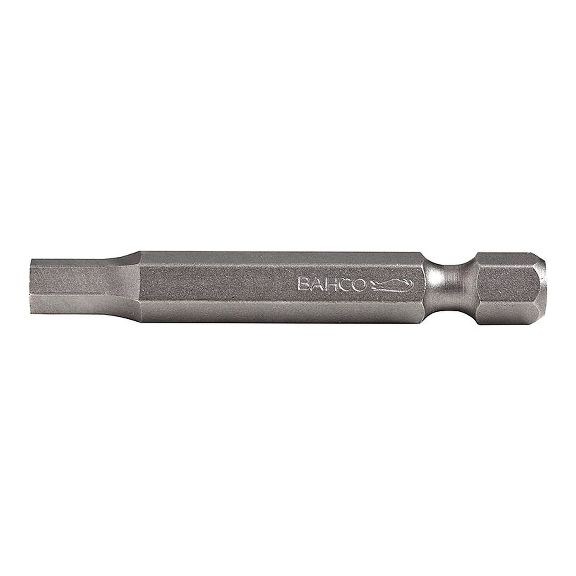 1/4 inch screwdriver bit hexagon socket 6 mm, 50 mm long, zinc phosphated, pack of 5 - Bahco 59S/50H6