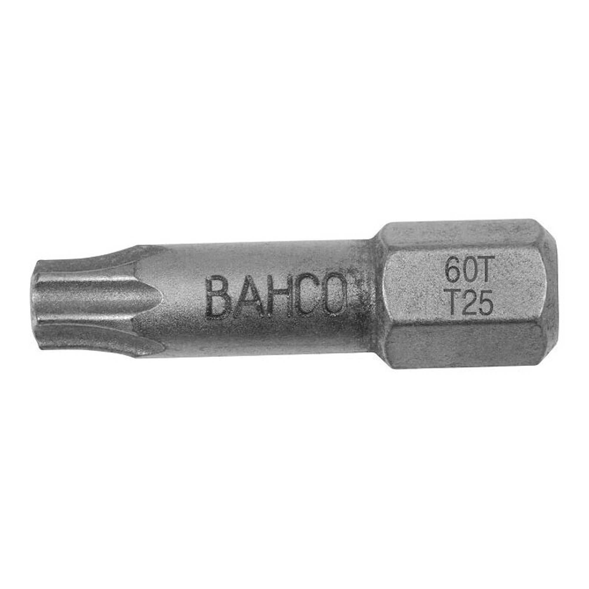 Embout de torsion 1/4 pouce TORX T20, longueur 25 mm, zone de torsion, lot de 10 - Bahco 60T/T20