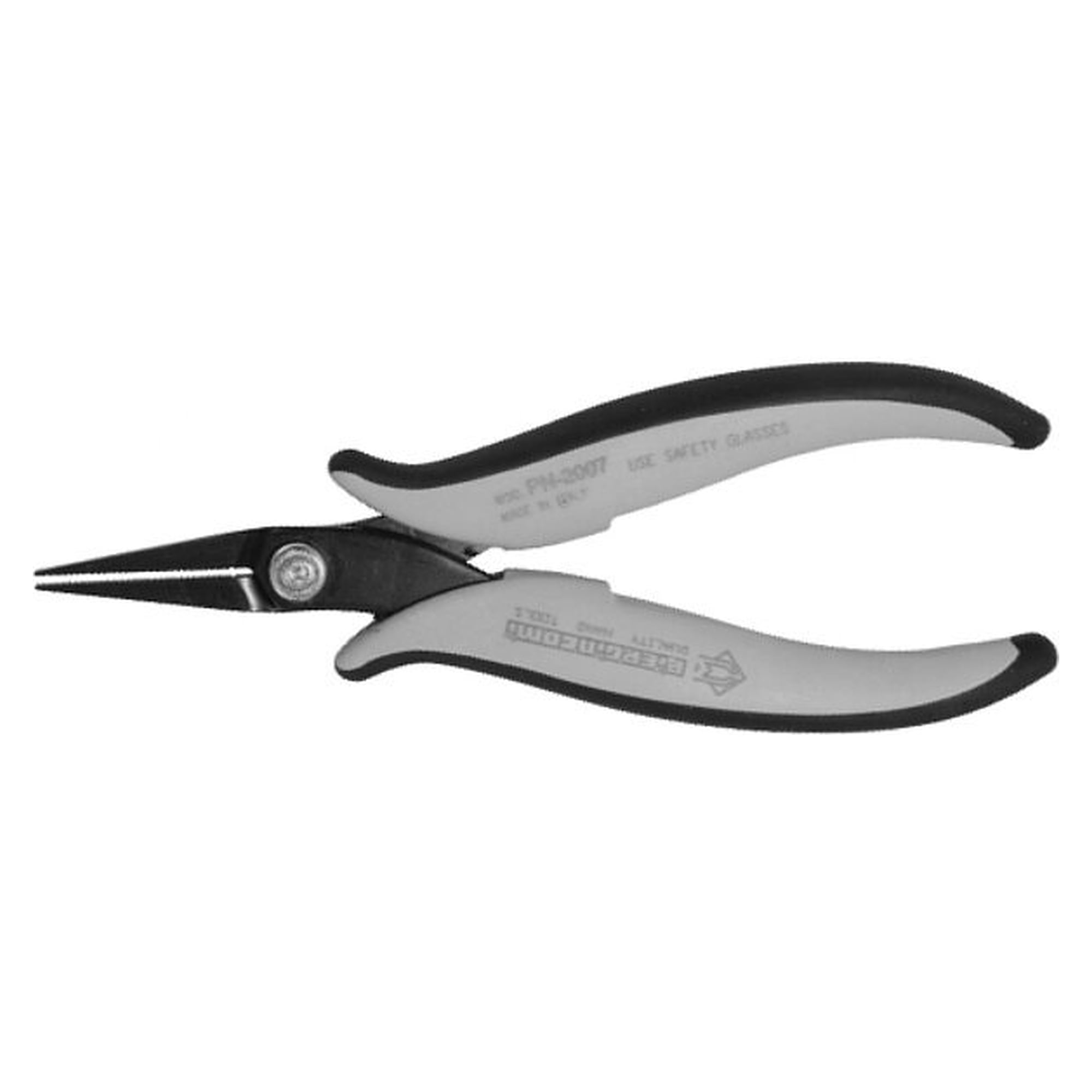 ESD flat nose pliers with short serrated jaws, 146 mm, for electronic components - Piergiacomi PN 2003 D