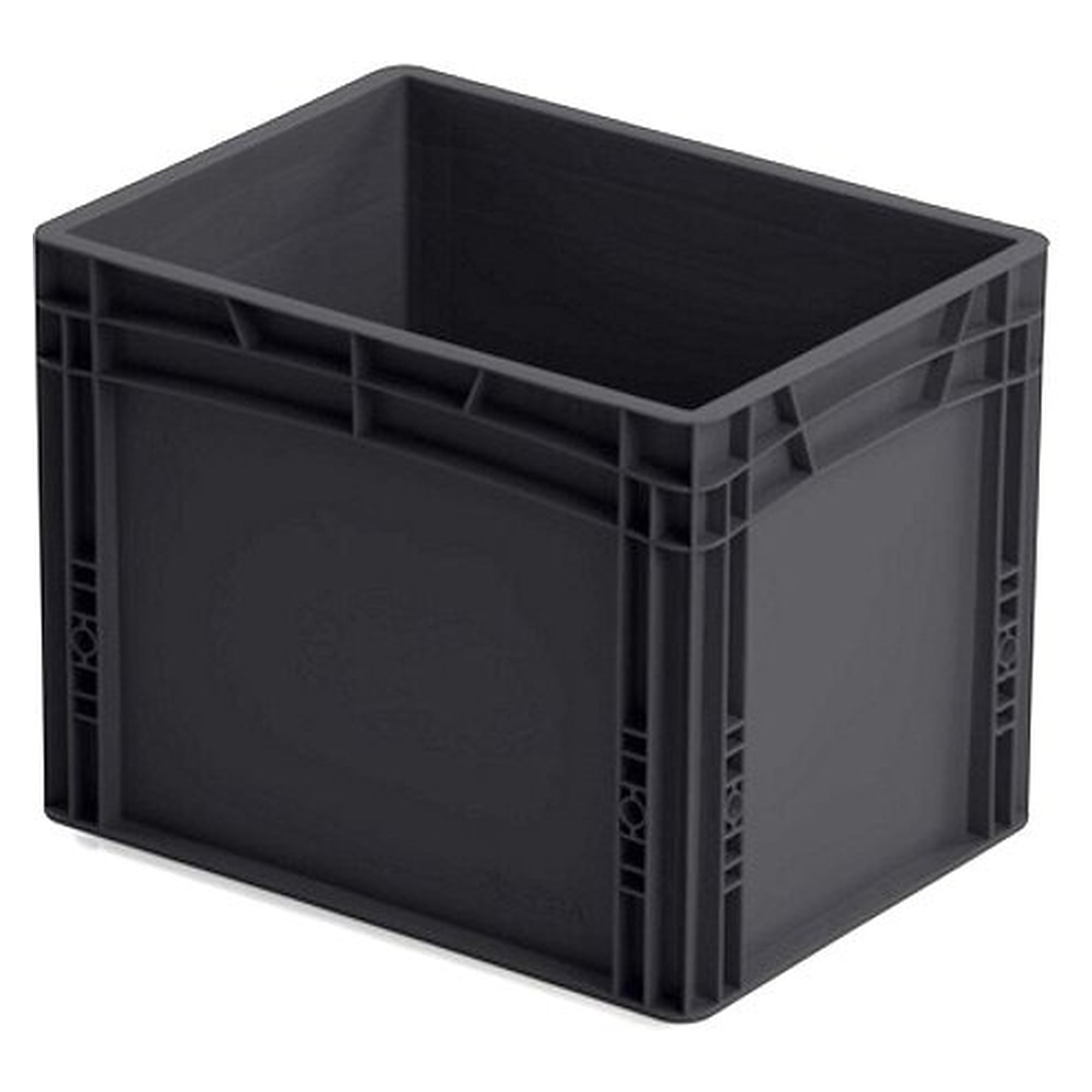 Bac européen ESD fermé, noir, 400 x 300 x 320 mm pour stockage et transport - A1-ESD EB ESD 43/32 PU