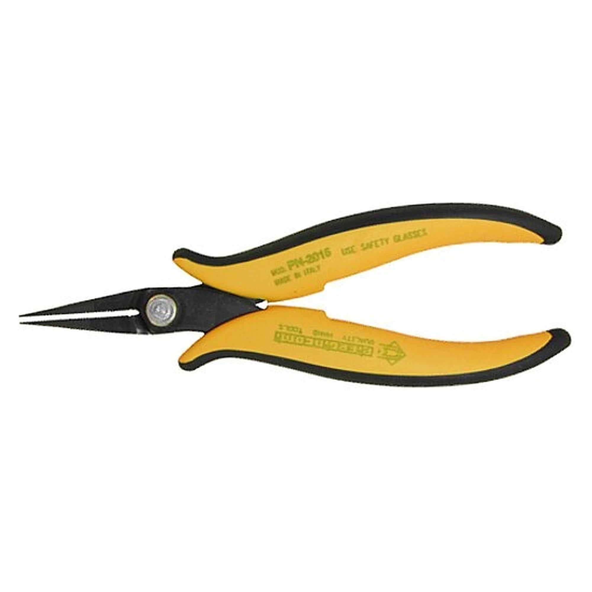 Snipe nose pliers with long serrated jaws and rounded outer edges, 160 mm - Piergiacomi PN 2015