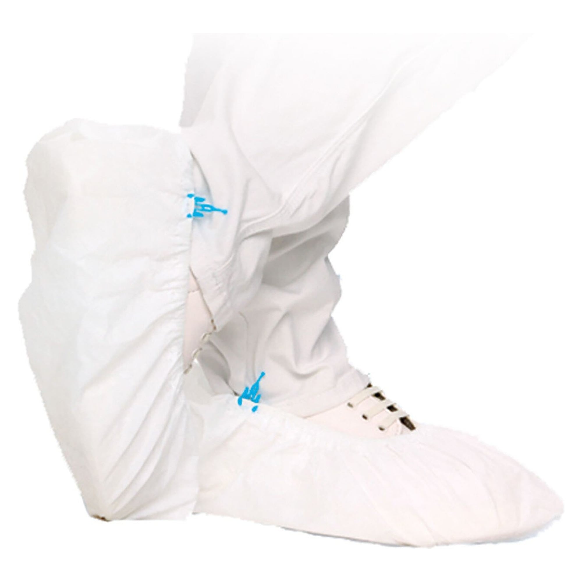 Hygostar Überschuh CPE-beschichtet, wasserdicht, sehr rutschhemmend, weiß, 44 cm, VPE 80 Stück - Franz Mensch 28504H