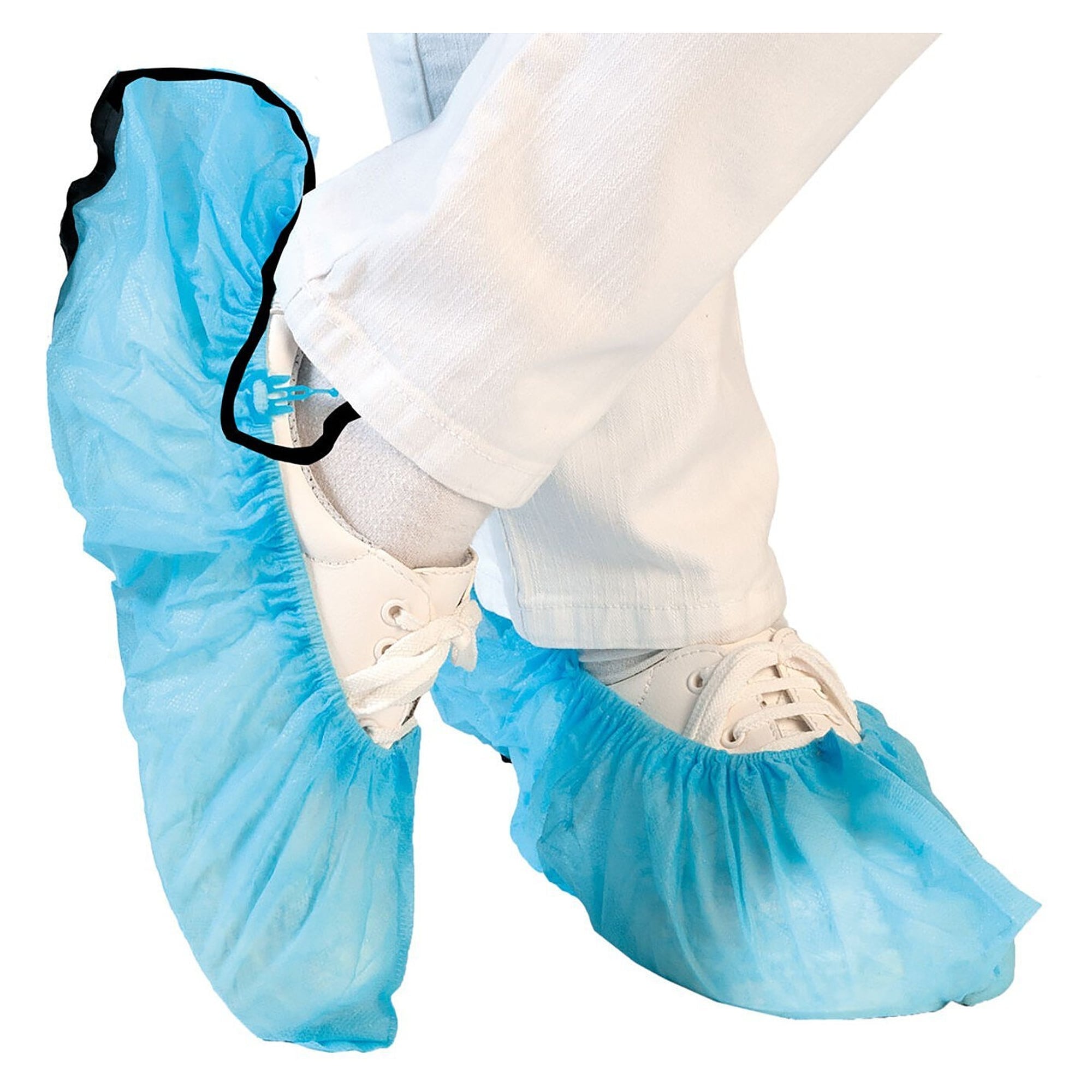 ESD-Einwegüberschuh aus Vliesstoff mit Erdungsband, blau, für Hygomat, VPE 100 Stück - Franz Mensch 28602H