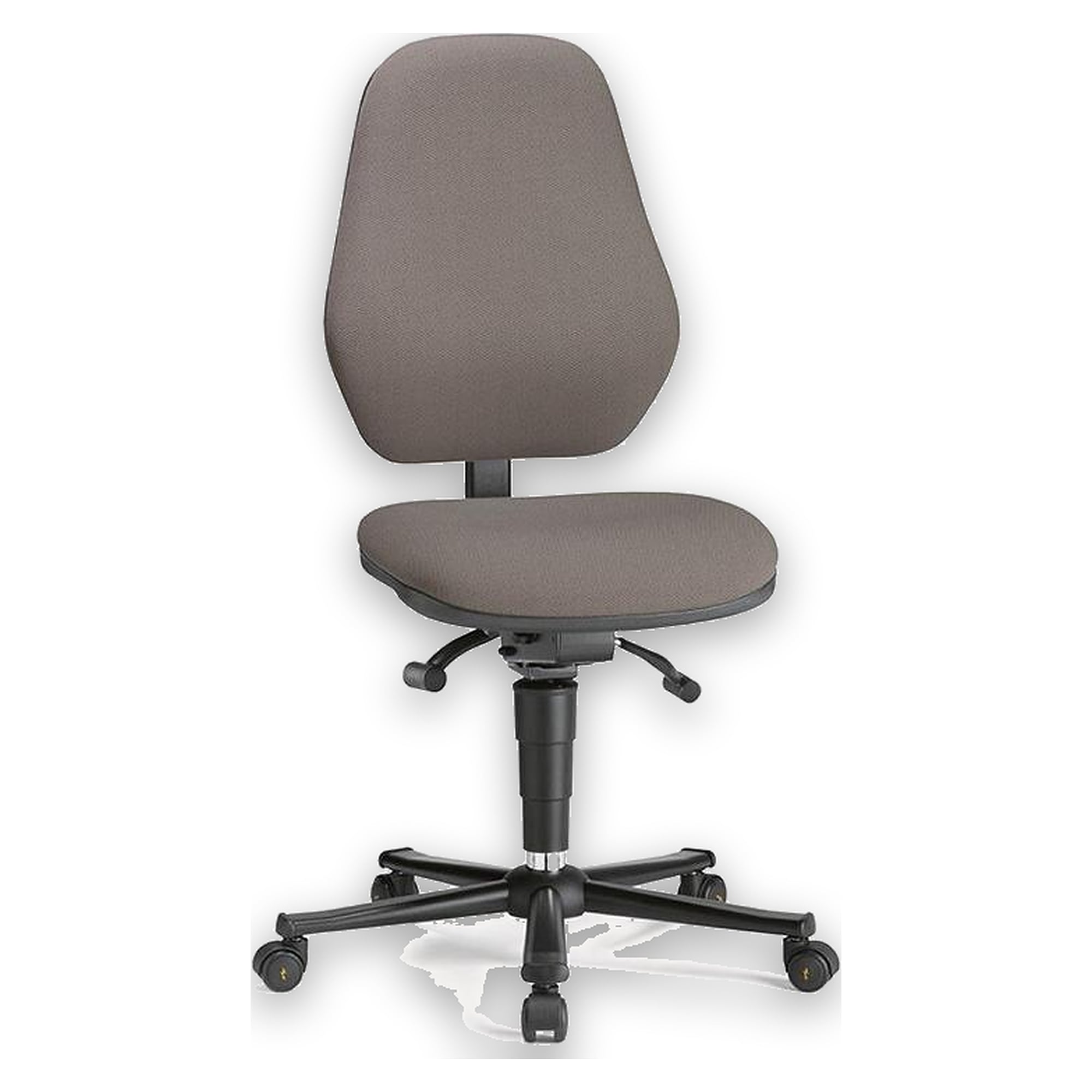 ESD-Arbeitsstuhl Basic 1 mit Gleiter, Stoff Duotec blau, Permanentkontakt und Sitzneigung, Sitzhöhe 470-610 mm - Bimos 9154E-9802