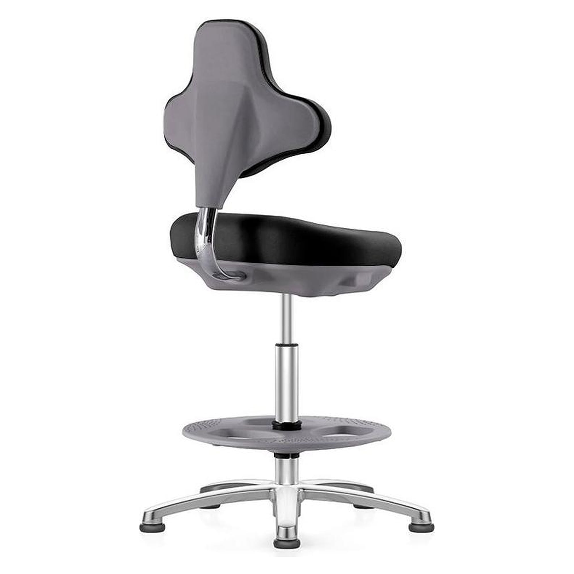 Chaise de laboratoire Labster 3 à patins avec repose-pied circulaire - Bimos 9101-2571