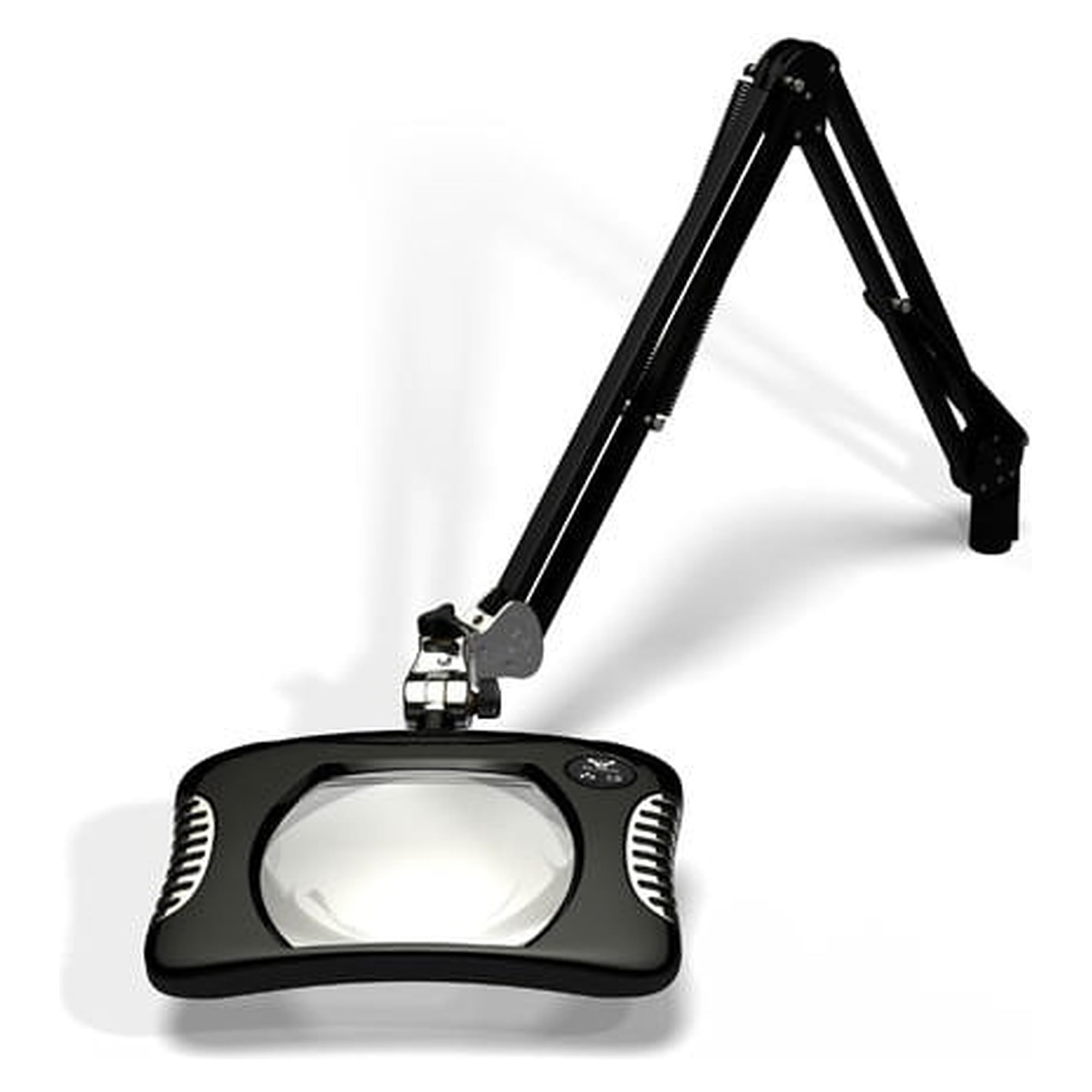Lampe loupe LED ESD Green-Lite rectangulaire 7 x 5,25 pouces, 4 dpt, 12 LED, noir - O.C. White 82400-4-B