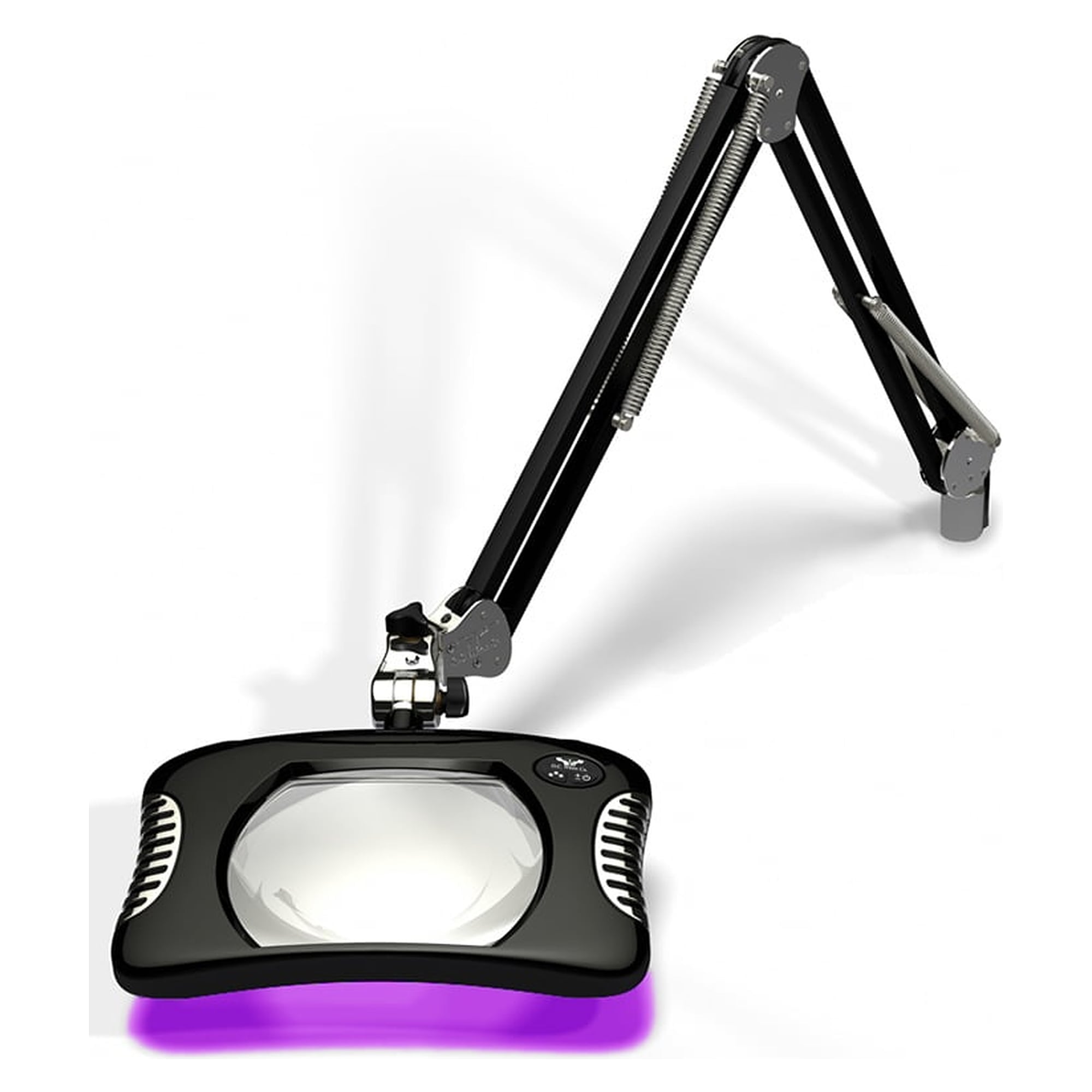 Lampe loupe ESD Green-Lite UV 365 nm et lumière blanche, 7 x 5,25 pouces, 4 dpt, noir - O.C. White 82400-4-UV-B