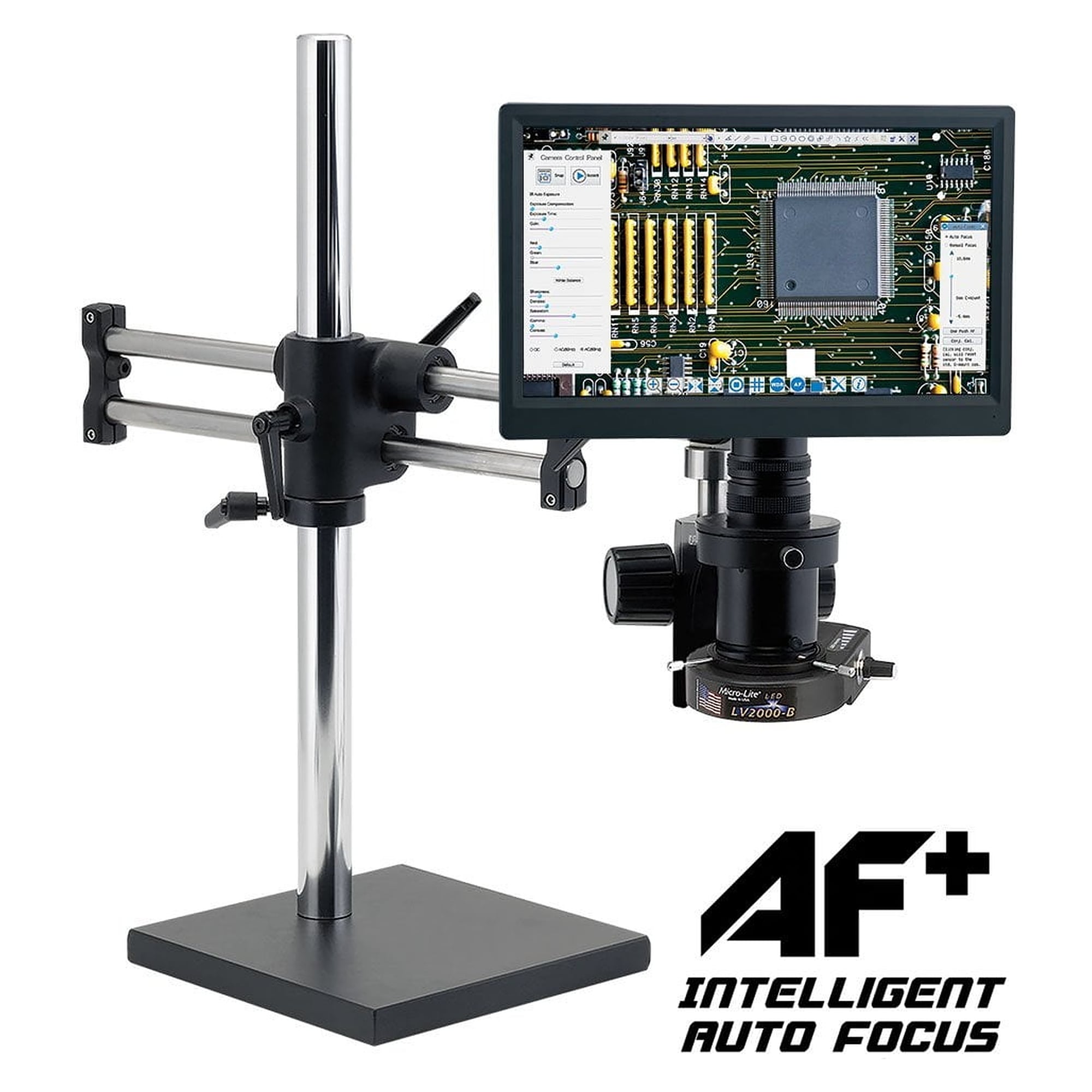 Digitales Inspektionssystem Super-Scope AF+ mit Autofokus, 12-Zoll-Monitor, Kugellager-Stativ - O.C. White TKSS-AF