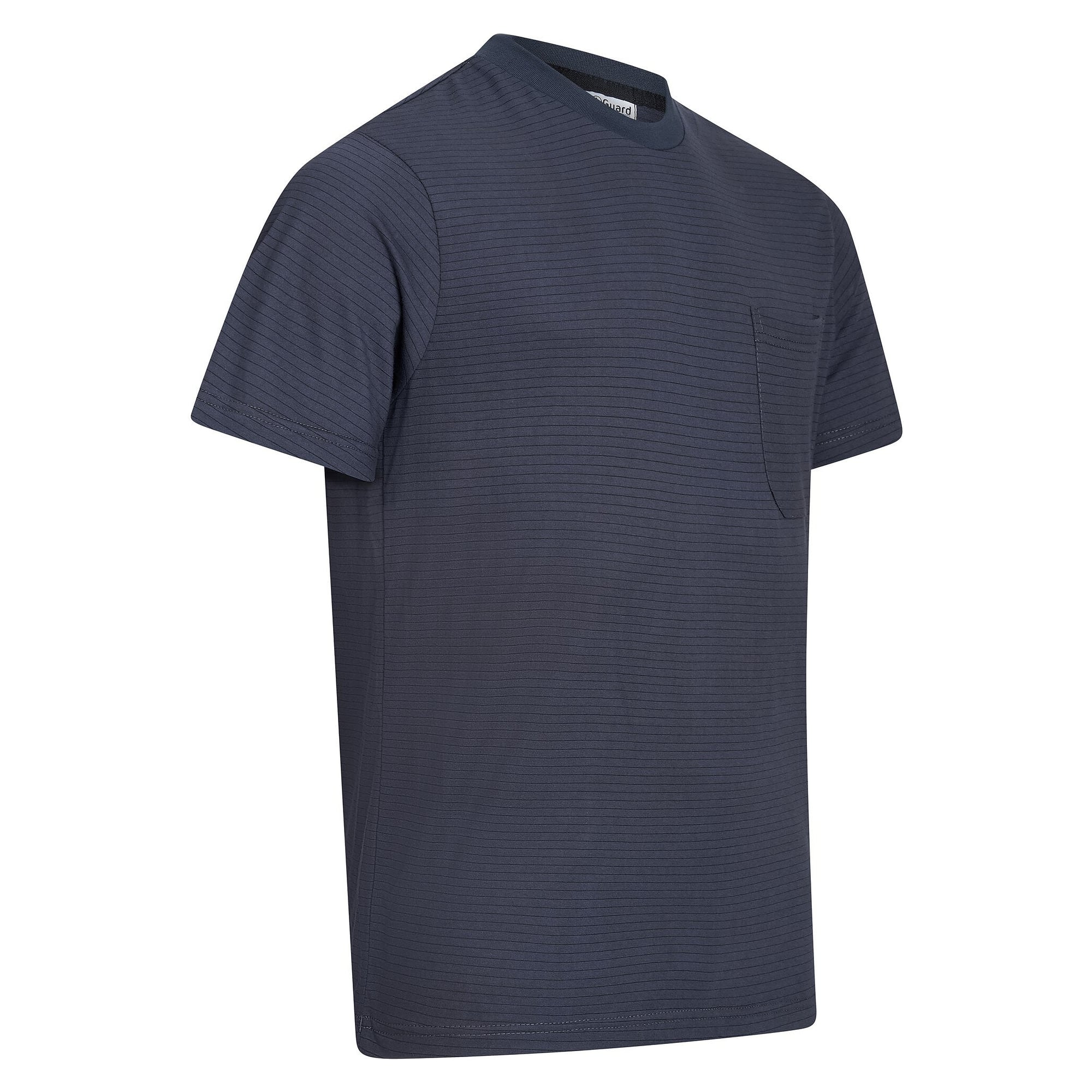 ESD-T-Shirt mit Brusttasche, Rundhals, kurzarm, 150 g/m², grau, Größe 6XL - Safeguard TKO-TS15-GA6XL-STANDARD