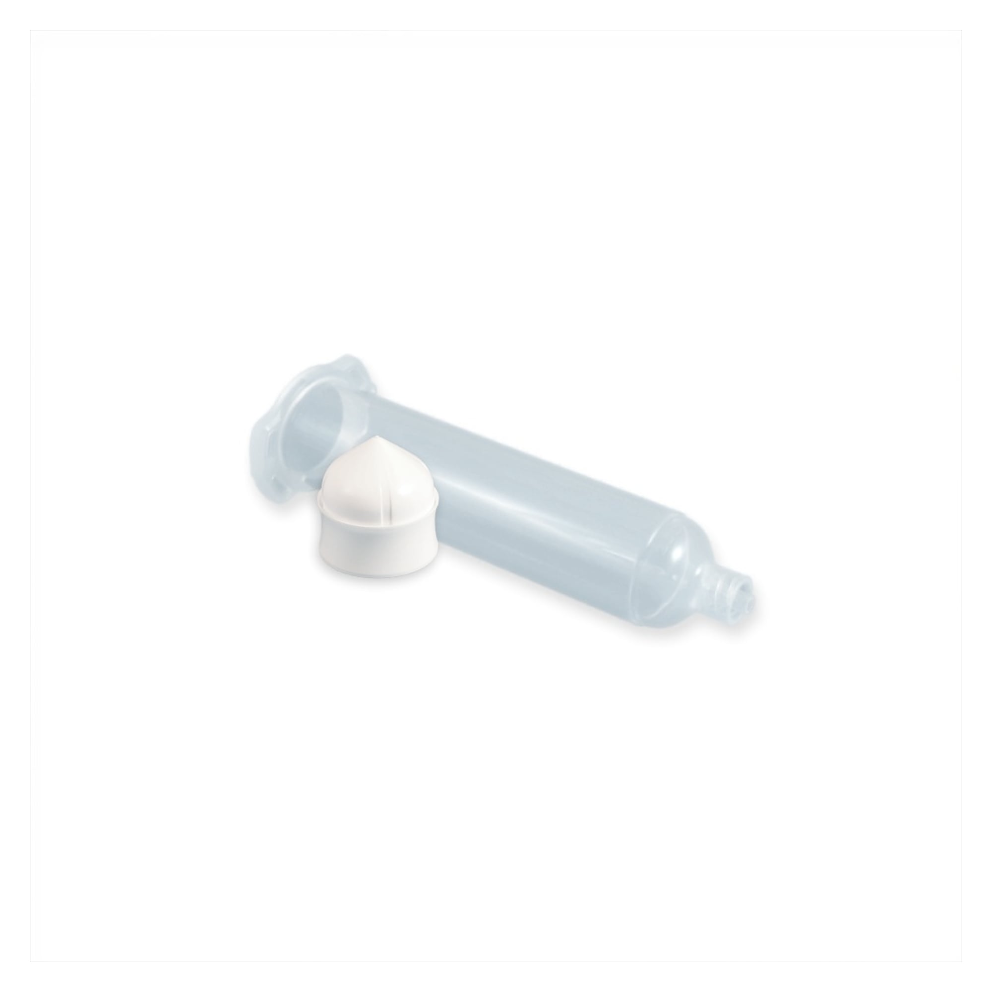 Dispensing barrel 30 cc clear with stopper, bulk pack for series production - Nordson EFD 7013227