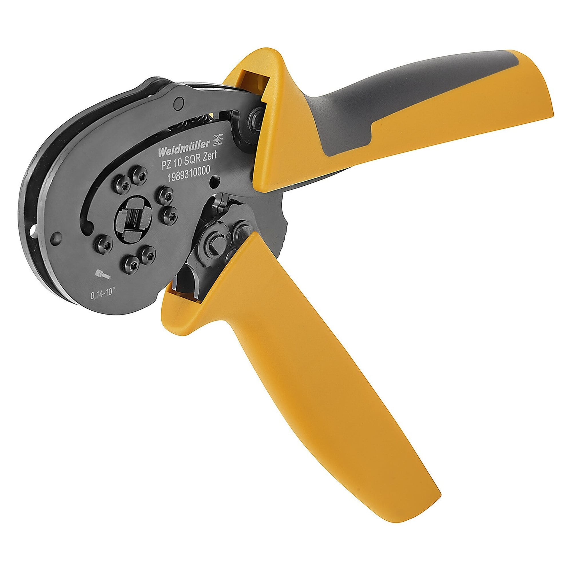 Pince à sertir PZ 10 SQR pour embouts de câblage avec certificat de contrôle, outil de sertissage manuel - Weidmüller 1989310000