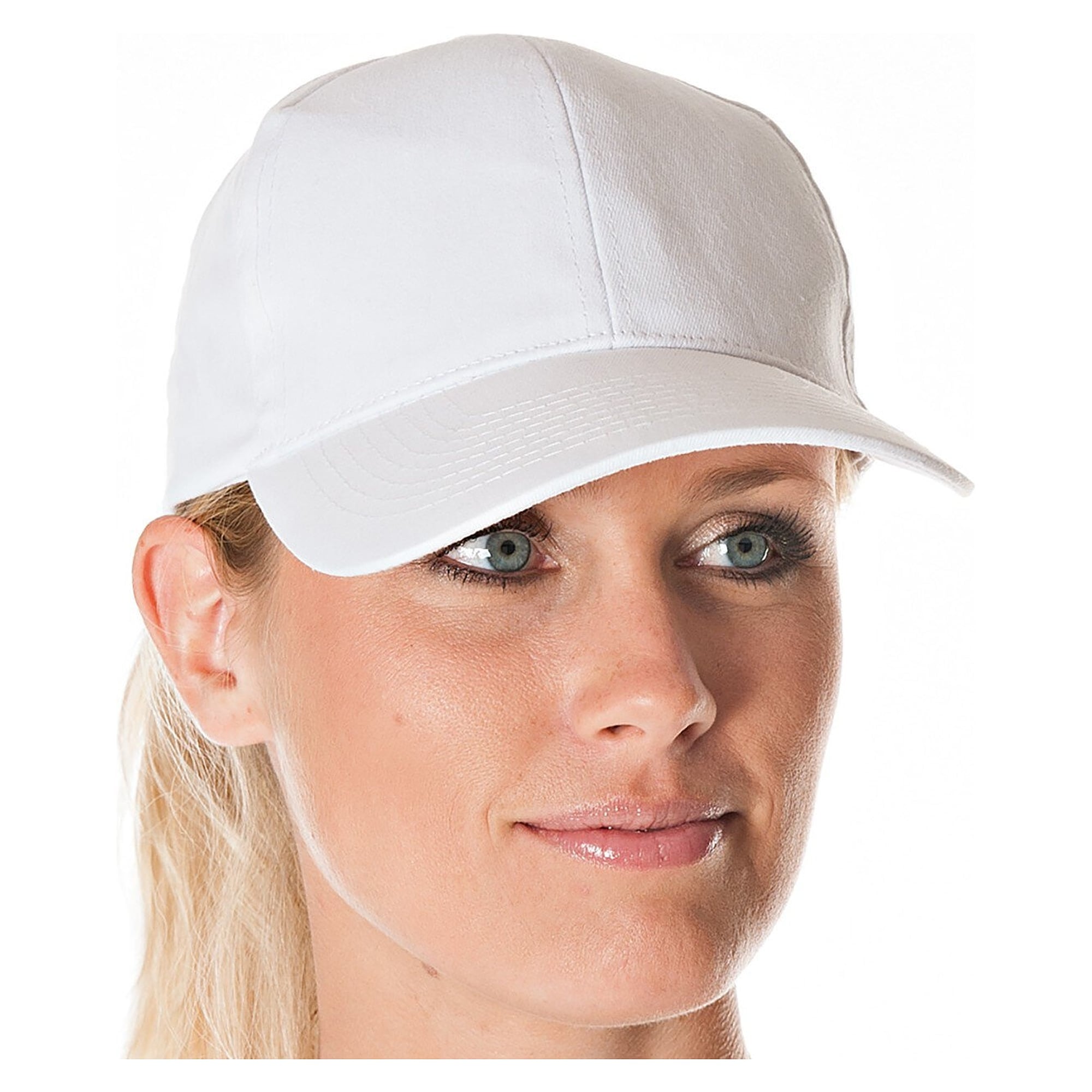 Baseballkappe Hygostar aus Polycotton, Lüftungslöcher, Klettverschluss, weiß, VPE 10 Stück - Franz Mensch 0021