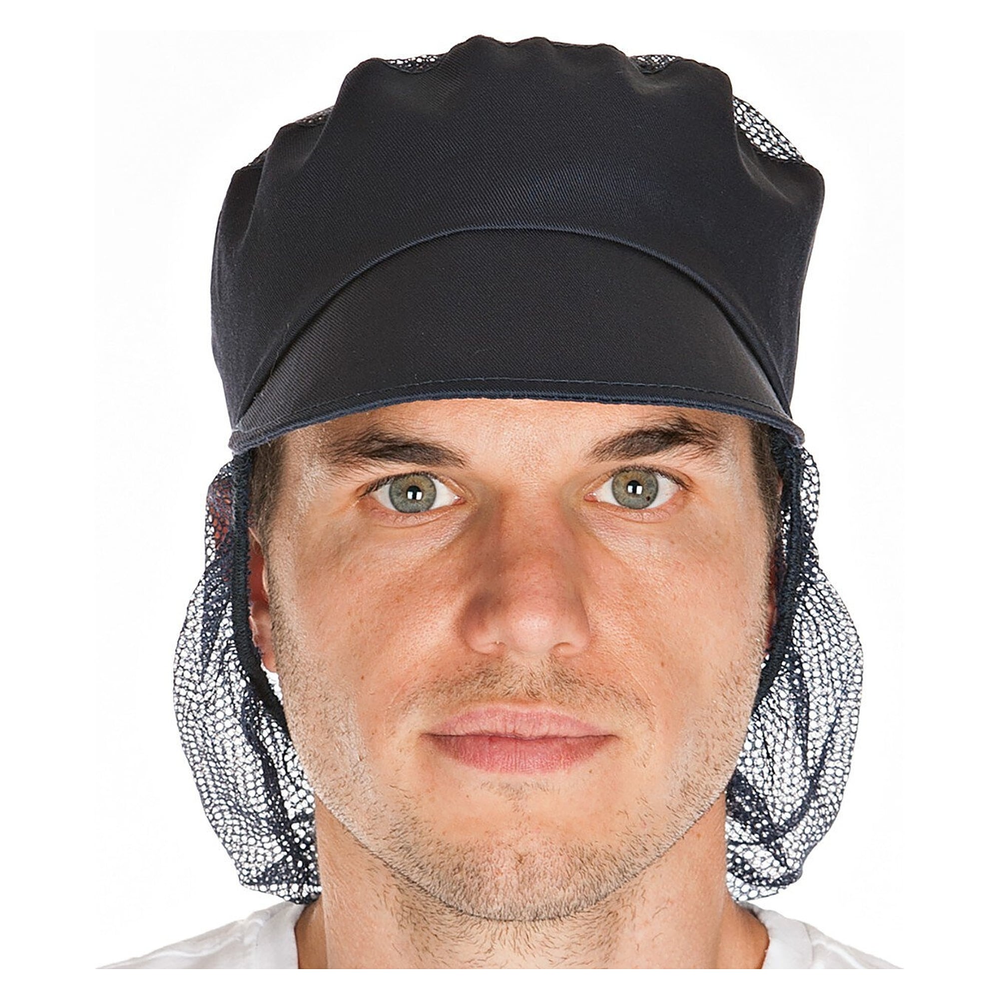 Schildmütze Air Plus mit Haarnetz und Netzoberteil, Polycotton, blau, VPE 10 - Franz Mensch 0076