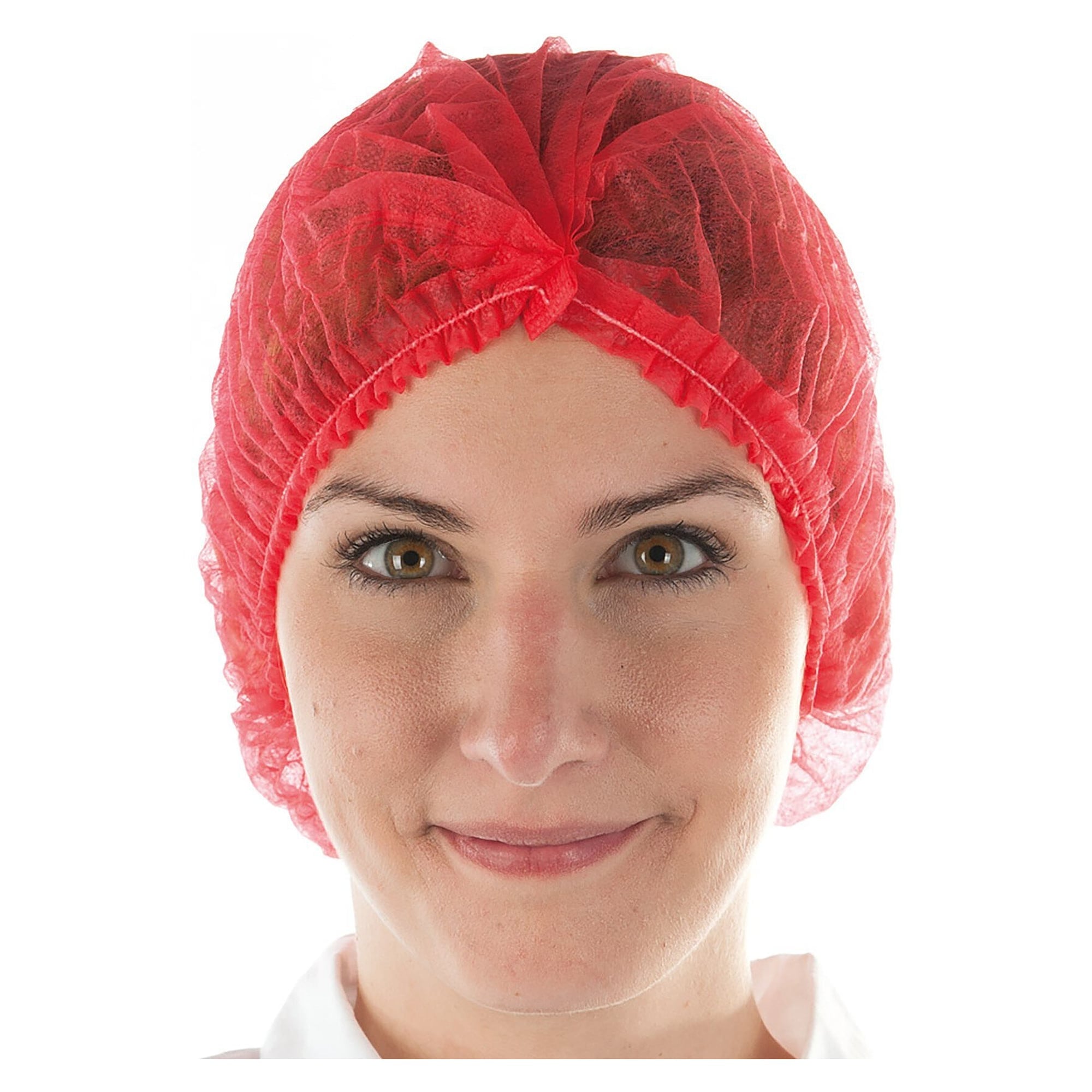 Einweg-Klipphaube Hygonorm Light aus PP-Vlies, rot, latexfreier Gummizug, Spenderkarton - Franz Mensch 12105S